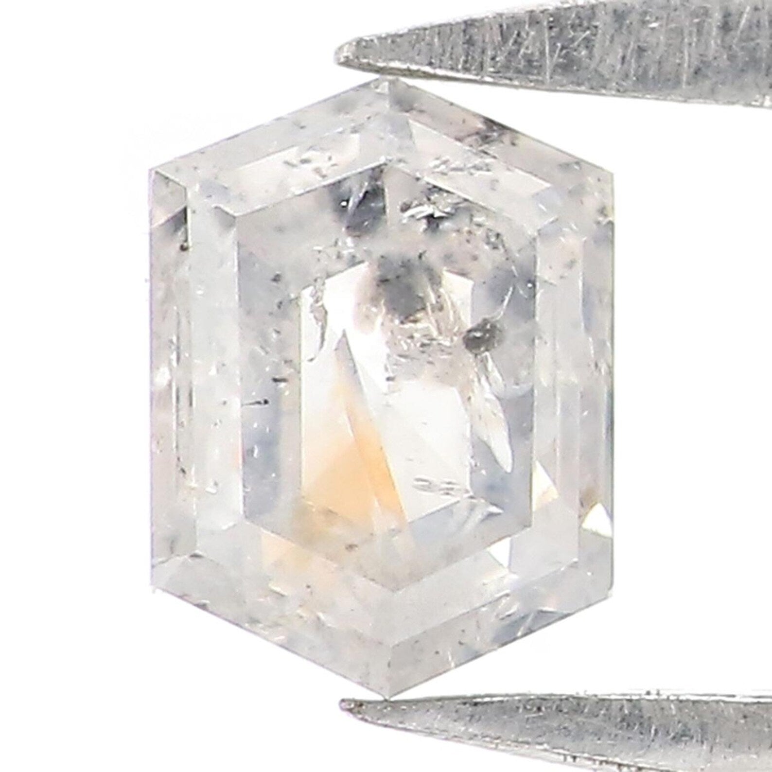 0.34 Ct Natural Loose Hexagon Shape Diamond Grey Color Hexagon Cut Diamond 4.70 MM Natural Loose Grey Color Hexagon Rose Cut Diamond NQ2155