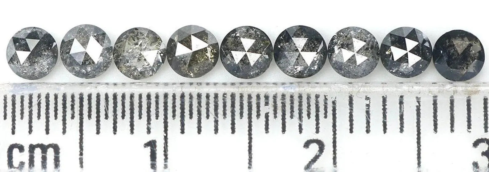 1.20 CT Natural Loose Round Shape Diamond Salt And Pepper Round Diamond 3.10 MM Natural Loose Black Grey Color Round Rose Cut Diamond NQ1795
