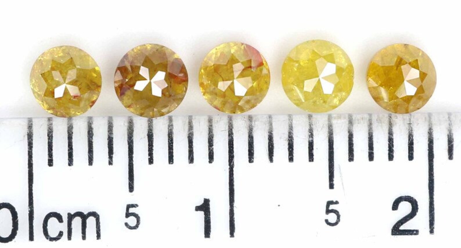 1.47 CT Natural Loose Round Shape Diamond Yellow Color Round Cut Diamond 3.50 MM Natural Diamond Yellow Color Round Rose Cut Diamond NQ655