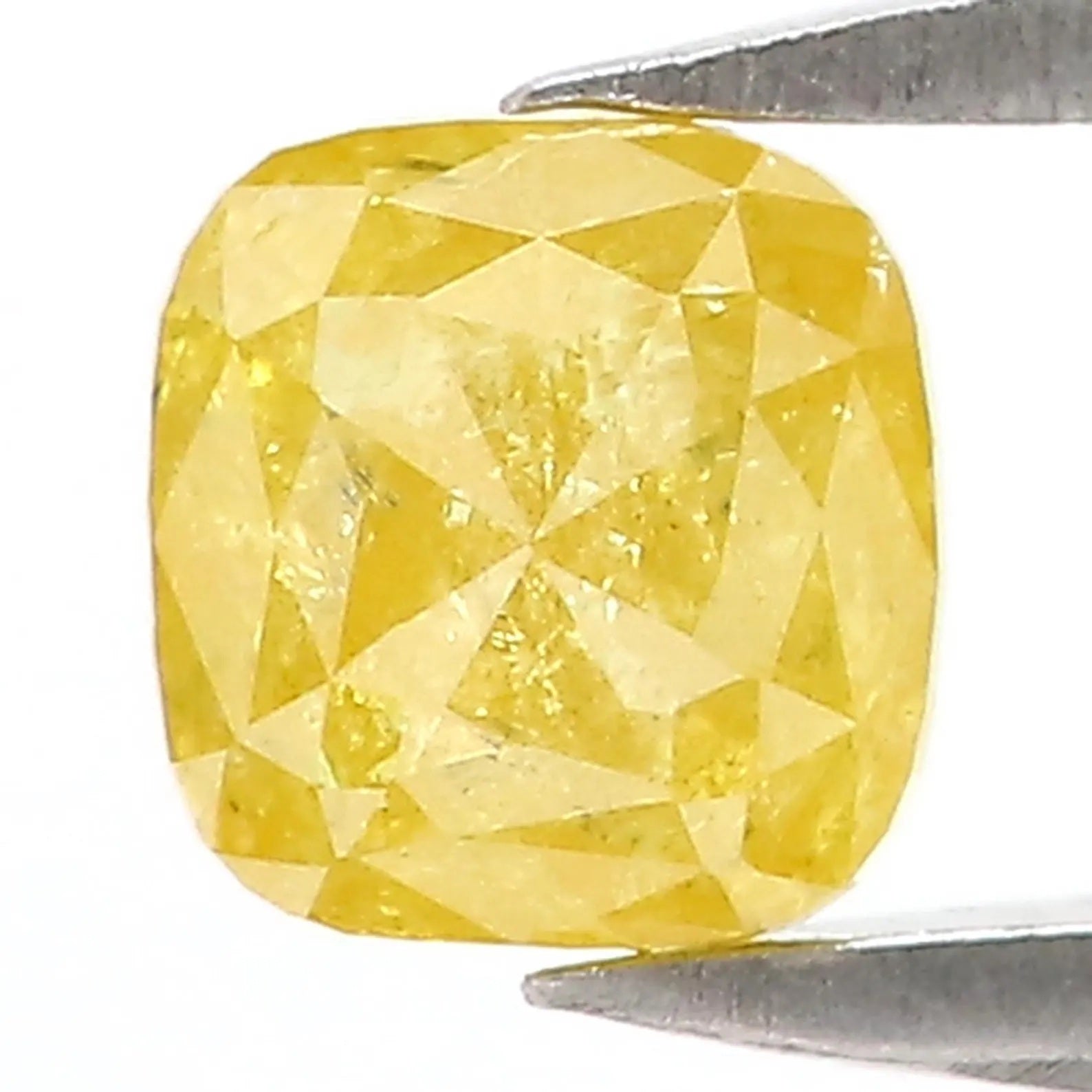 0.75 CT Natural Loose Cushion Shape Diamond Yellow Color Cushion Cut Diamond 4.85 MM Natural Yellow Color Cushion Rose Cut Diamond NQ2367