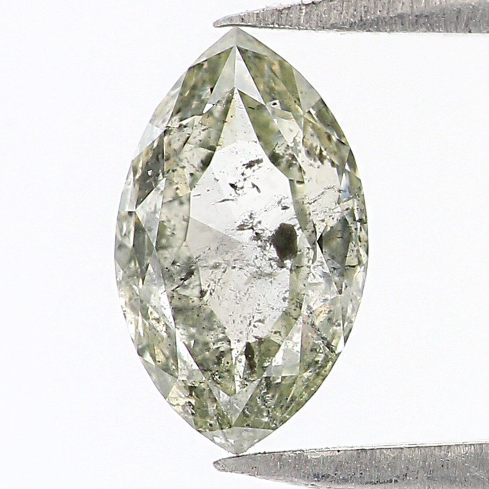 0.60 CT Natural Loose Marquise Diamond Salt And Pepper Diamond 7.15 MM Natural Loose Grey Color Diamond Marquise Rose Cut Diamond NQ172