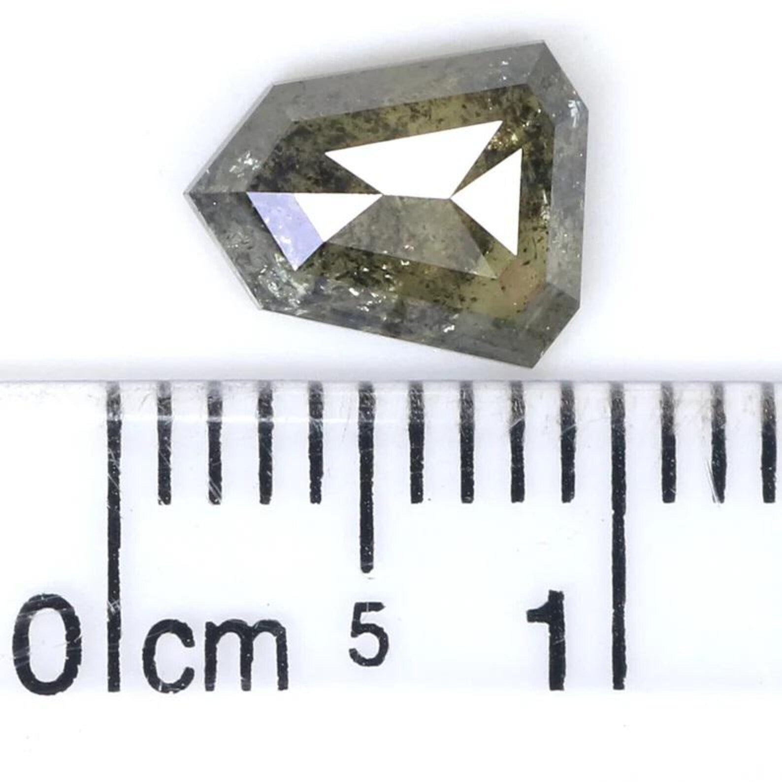 1.19 CT Natural Loose Shield Shape Diamond Grey Color Shield Cut Diamond 8.00 MM Natural Loose Green Color Shield Rose Cut Diamond NQ9436