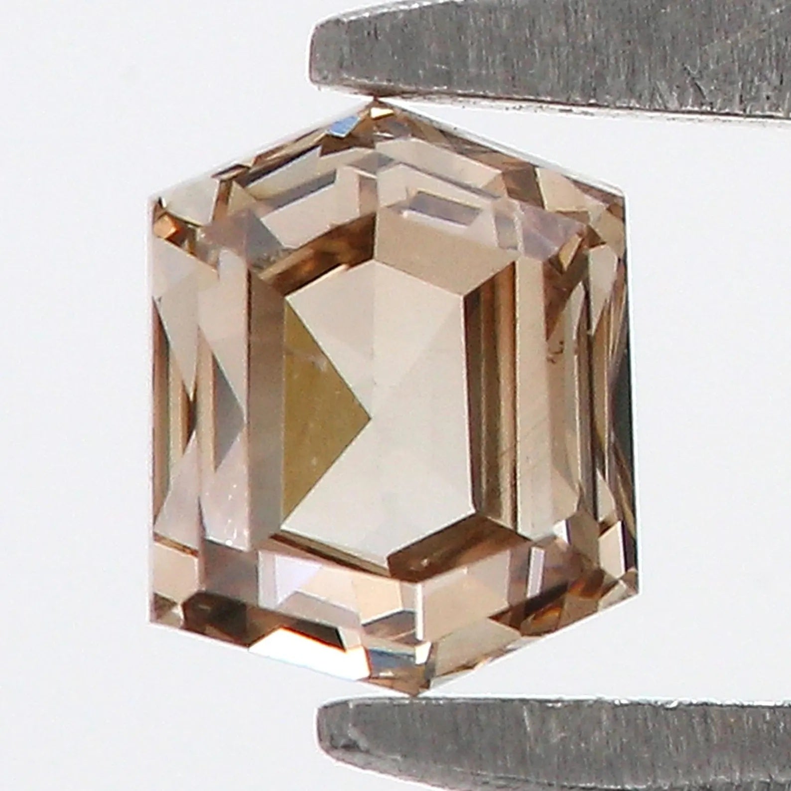 0.40 CT Natural Loose Hexagon Shape Diamond Brown Color Hexagon Diamond 4.30 MM Natural Loose Brown Color Hexagon Rose Cut Diamond NQ1203