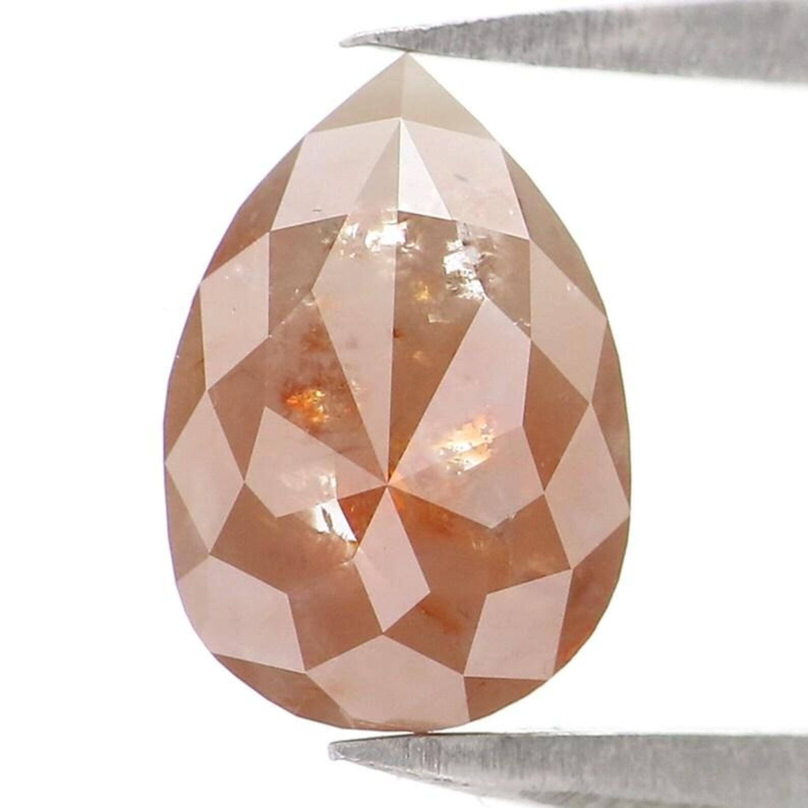 1.43 CT Natural Loose Pear Shape Diamond Brown Color Pear Cut Diamond 8.70 MM Natural Diamond Brown Color Pear Shape Rose Cut Diamond NQ2398