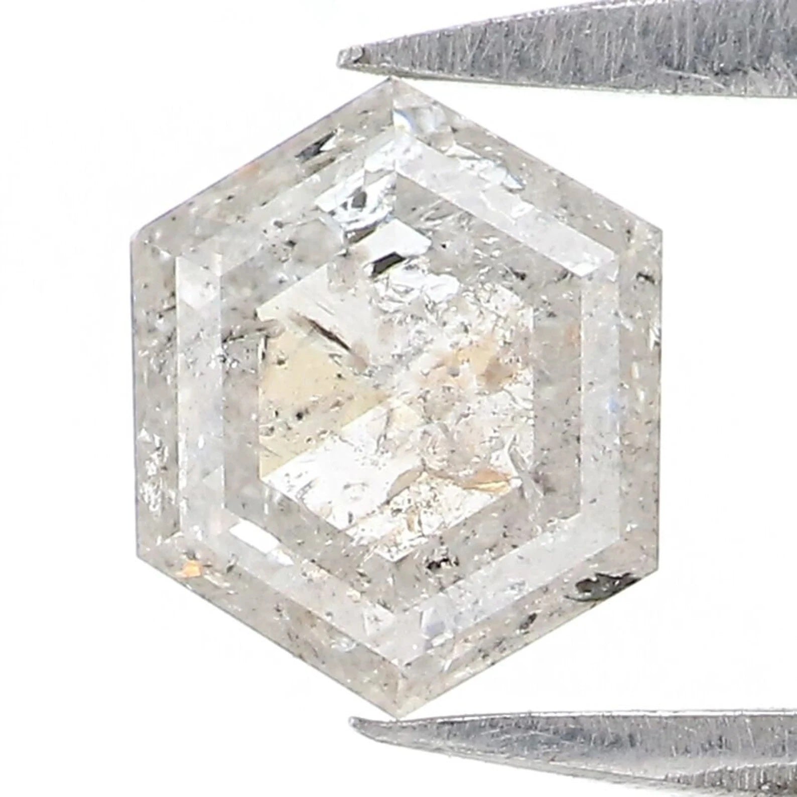 0.78 CT Natural Loose Hexagon Shape Diamond White - G Color Hexagon Diamond 6.15 MM Natural Loose Diamond Hexagon Rose Cut Diamond QN2183