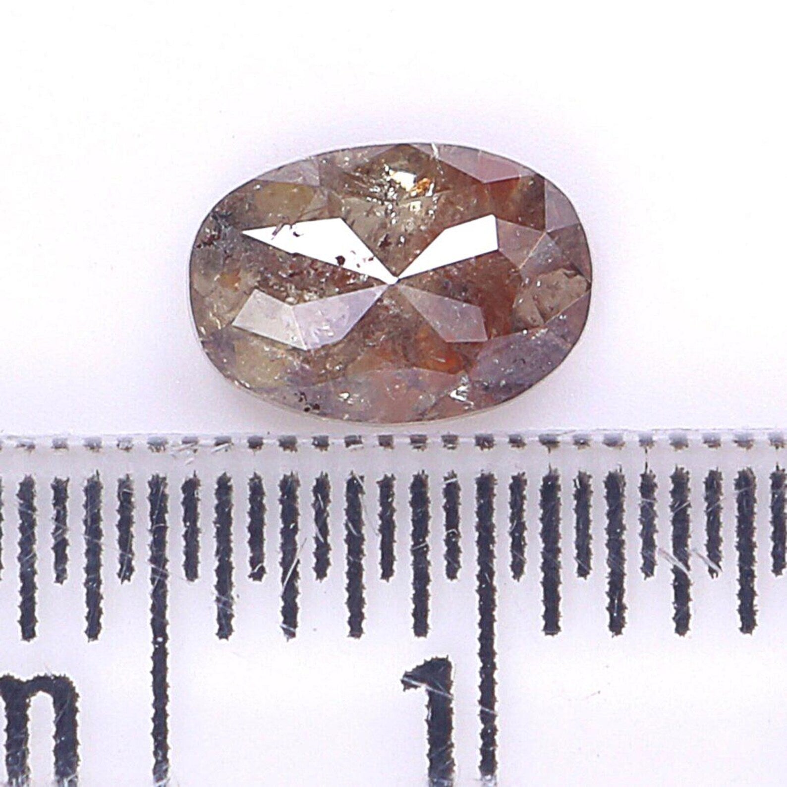 0.59 CT Natural Loose Oval Shape Diamond Brown Color Oval Cut Diamond 6.30 MM Natural Loose Grey Color Diamond Oval Rose Cut Diamond NQ452