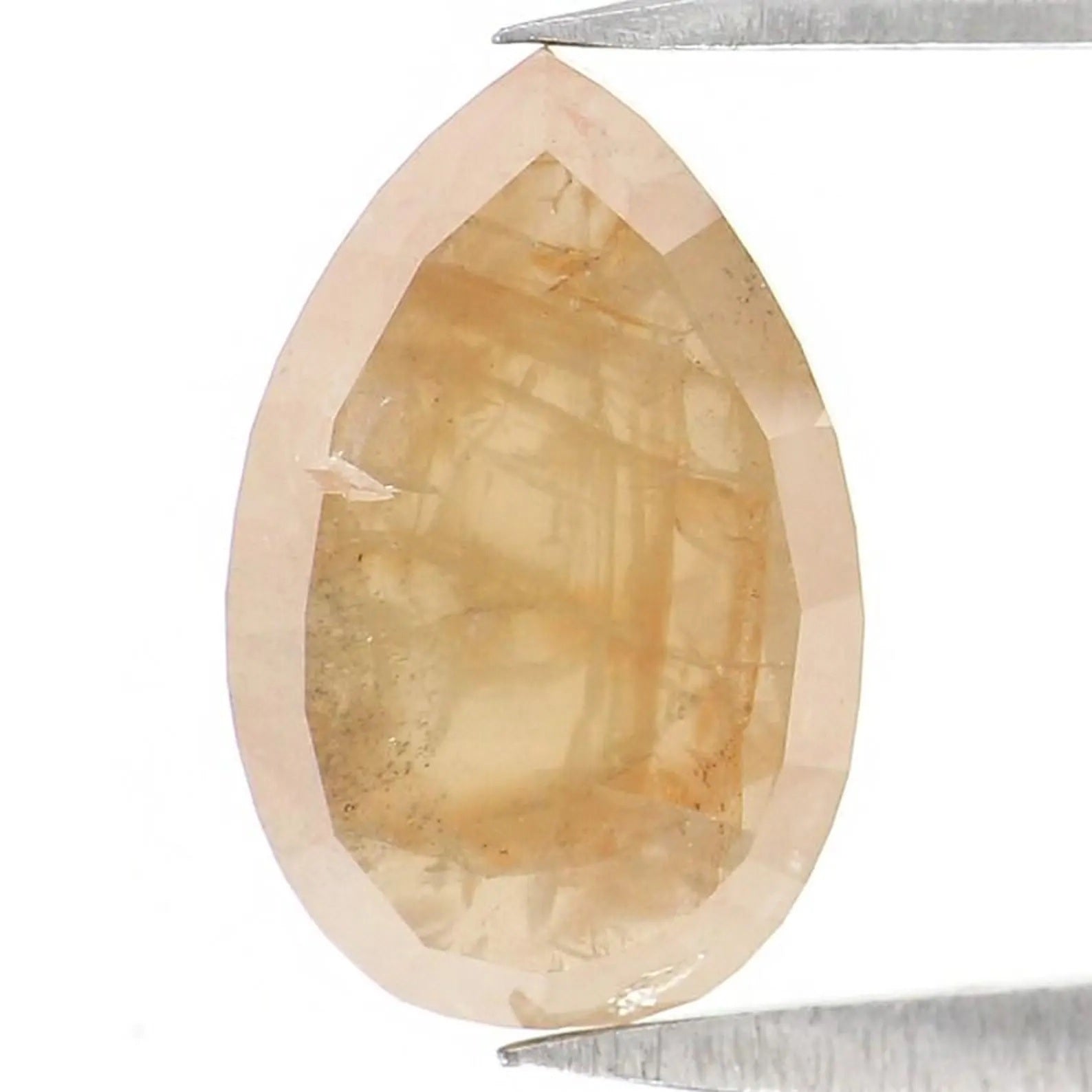 1.44 CT Natural Loose Pear Shape Diamond Brown Color Pear Diamond 10.00 MM Natural Loose Diamond Brown Color Pear Rose Cut Diamond NQ9135