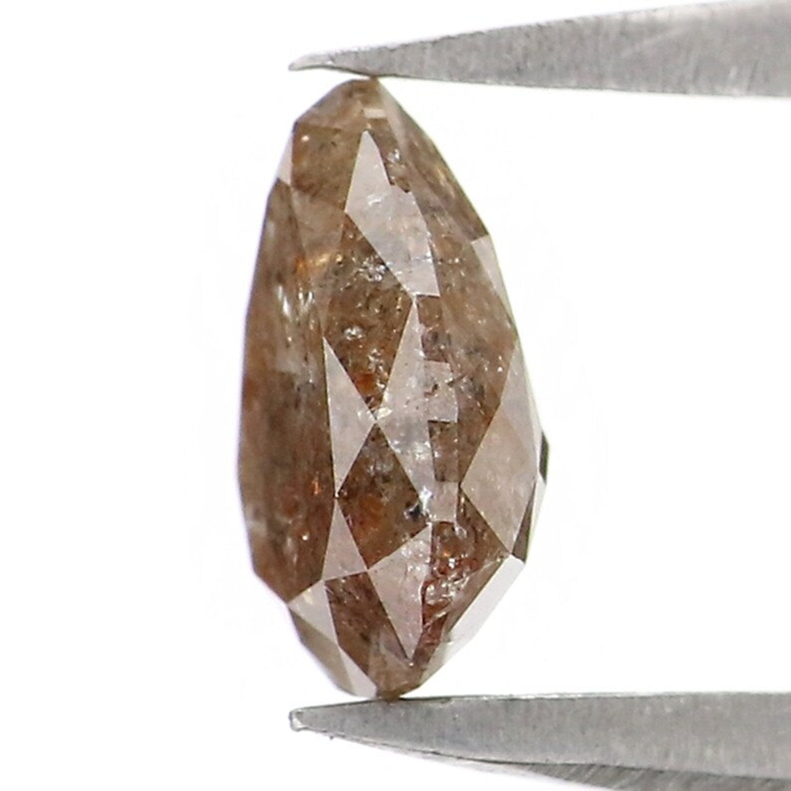 0.75 CT Natural Loose Pear Shape Diamond Brown Color Pear Diamond 6.50 MM Natural Loose Diamond Brown Color Pear Rose Cut Diamond NQ7613
