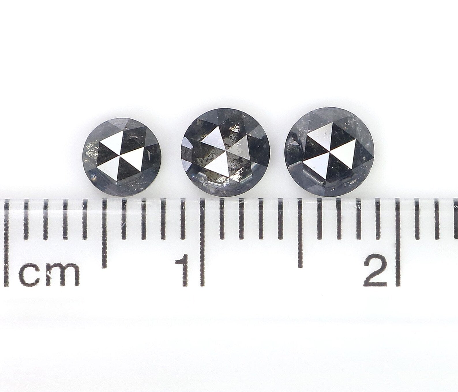 1.15 CT Natural Loose Round Cut Diamond Salt And Pepper Round Diamond 4.10 MM Natural Diamond Black Grey Color Round Rose Cut Diamond NQ8746