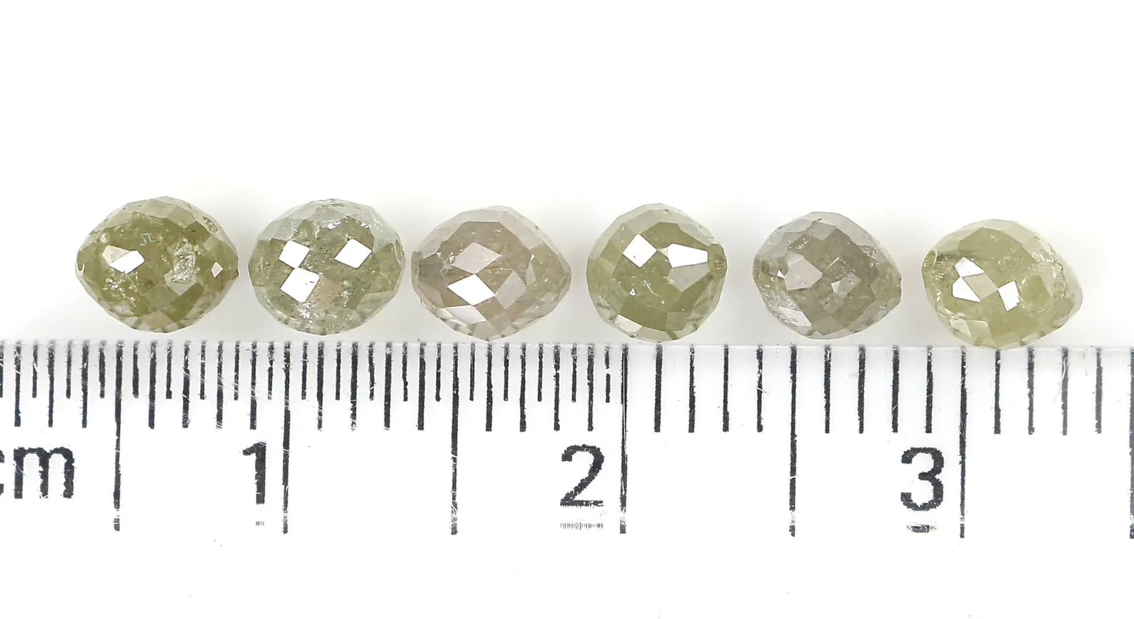 3.44 CT Natural Loose Egg Bead Shape Diamond Grey Color Egg Bead Cut Diamond 4.15 MM Natural Loose Grey Color Bead Rose Cut Diamond NQ1787