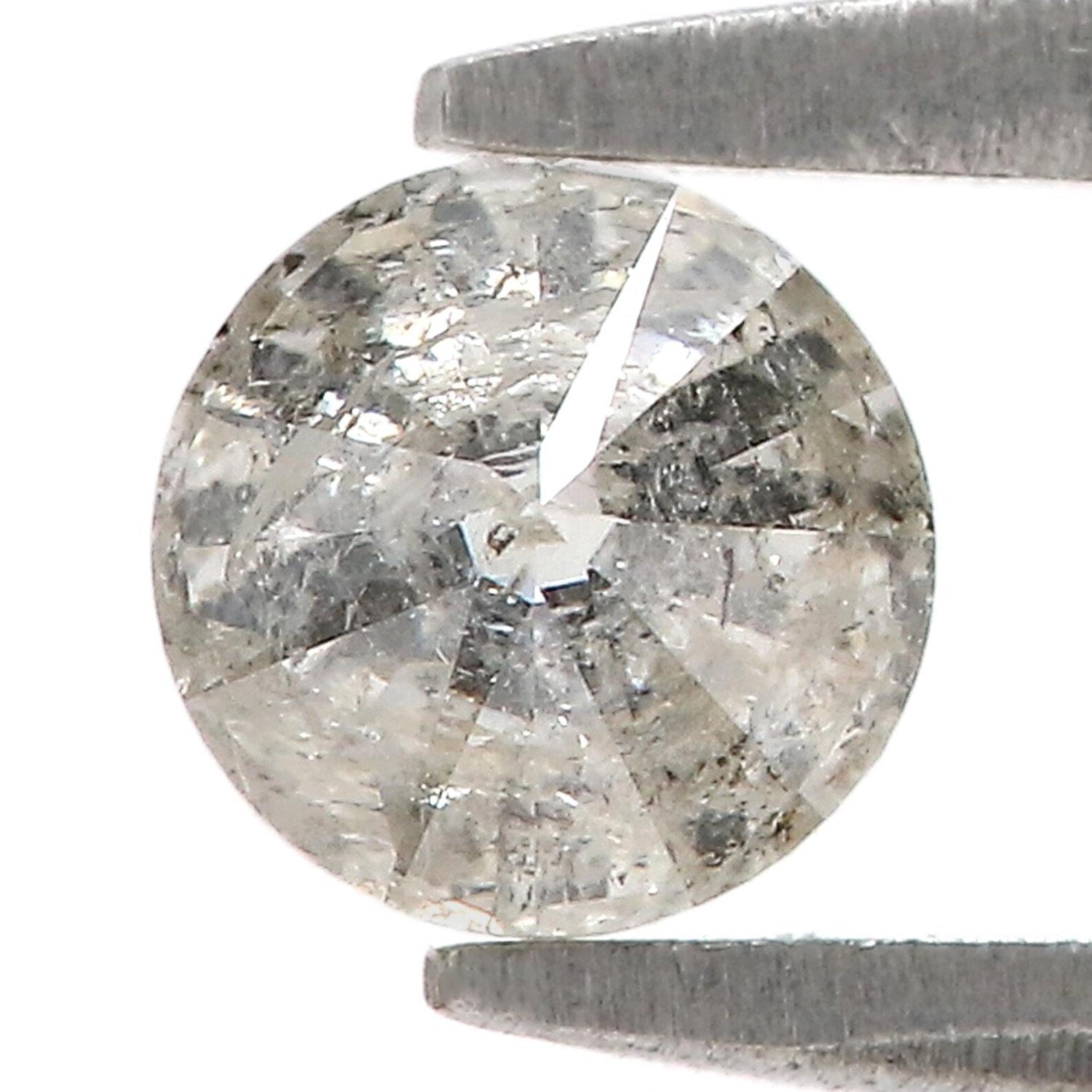 0.52 CT Natural Loose Round Shape Diamond Salt And Pepper Round Diamond 4.80 MM Natural Diamond Grey Color Round Brilliant Cut Diamond NQ805