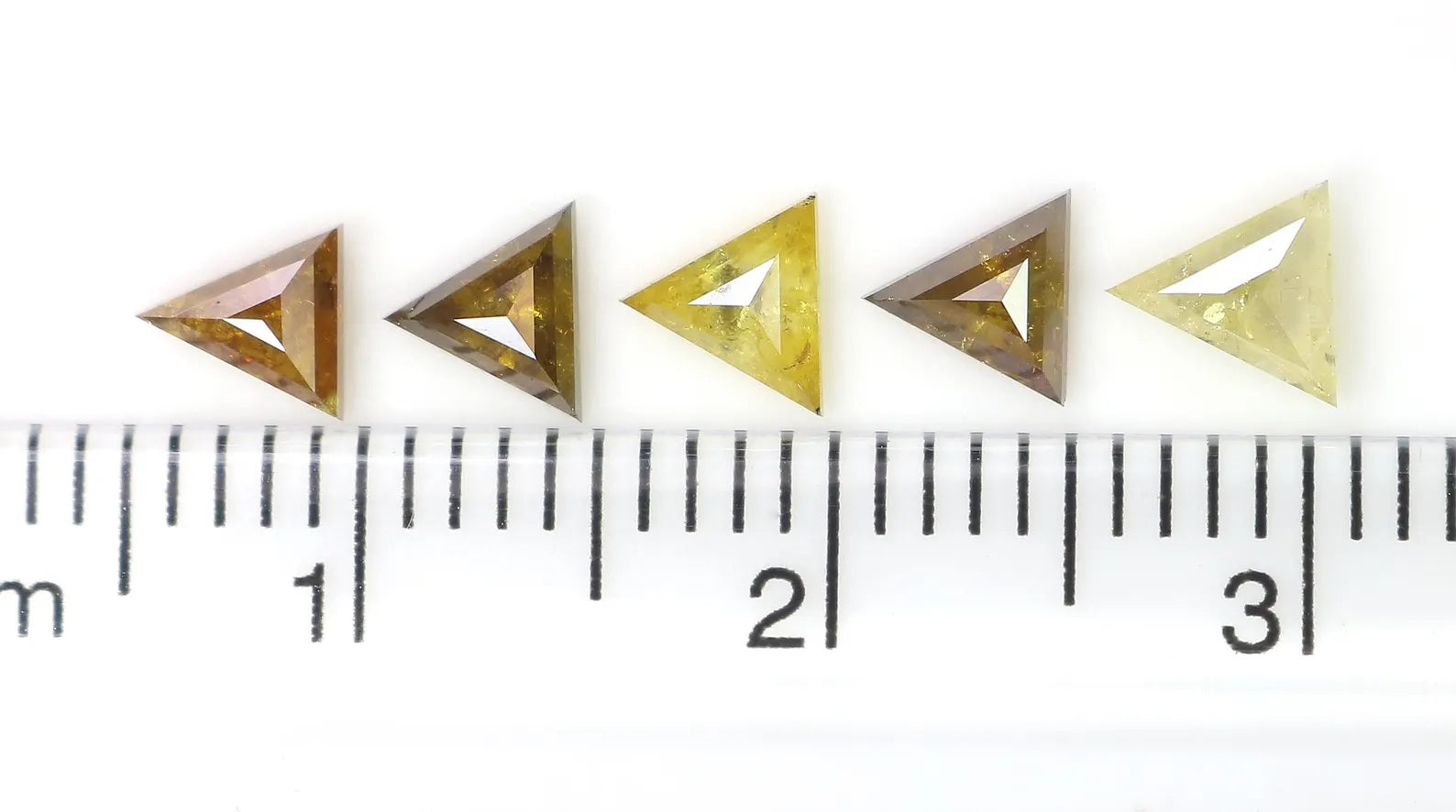 1.22 CT Natural Loose Triangle Shape Diamond Brown Yellow Color Triangle Diamond 4.20 MM Natural Diamond Triangle Rose Cut Diamond NQ1884