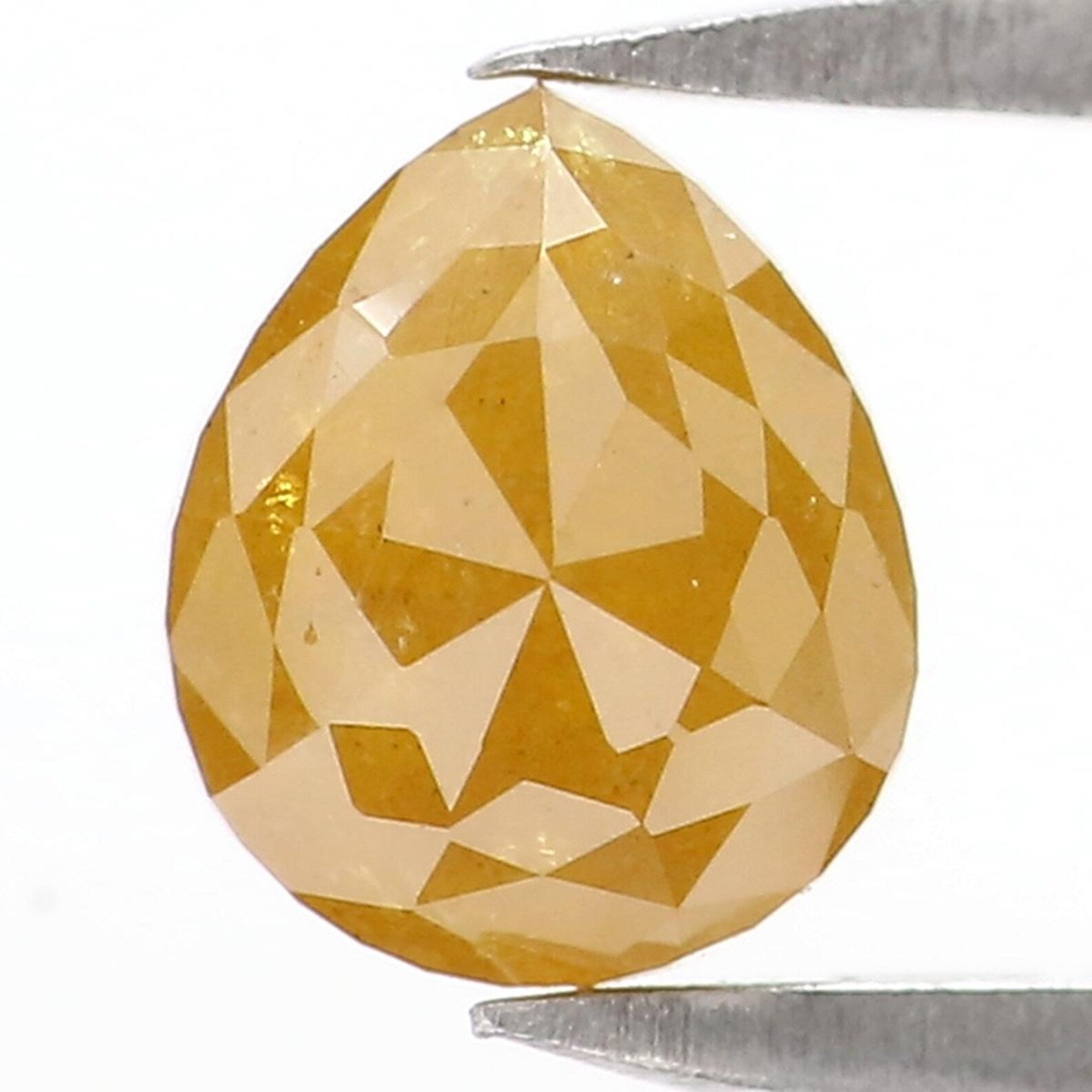0.85 CT Natural Loose Pear Shape Diamond Yellow Color Pear Diamond 6.00 MM Natural Loose Diamond Yellow Color Pear Rose Cut Diamond NQ2382