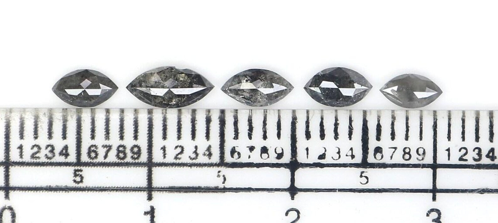 0.80 CT Natural Loose Marquise Shape Diamond Salt And Pepper Marquise Cut Diamond 6.30 MM Black Grey Color Marquise Rose Cut Diamond NQ2424