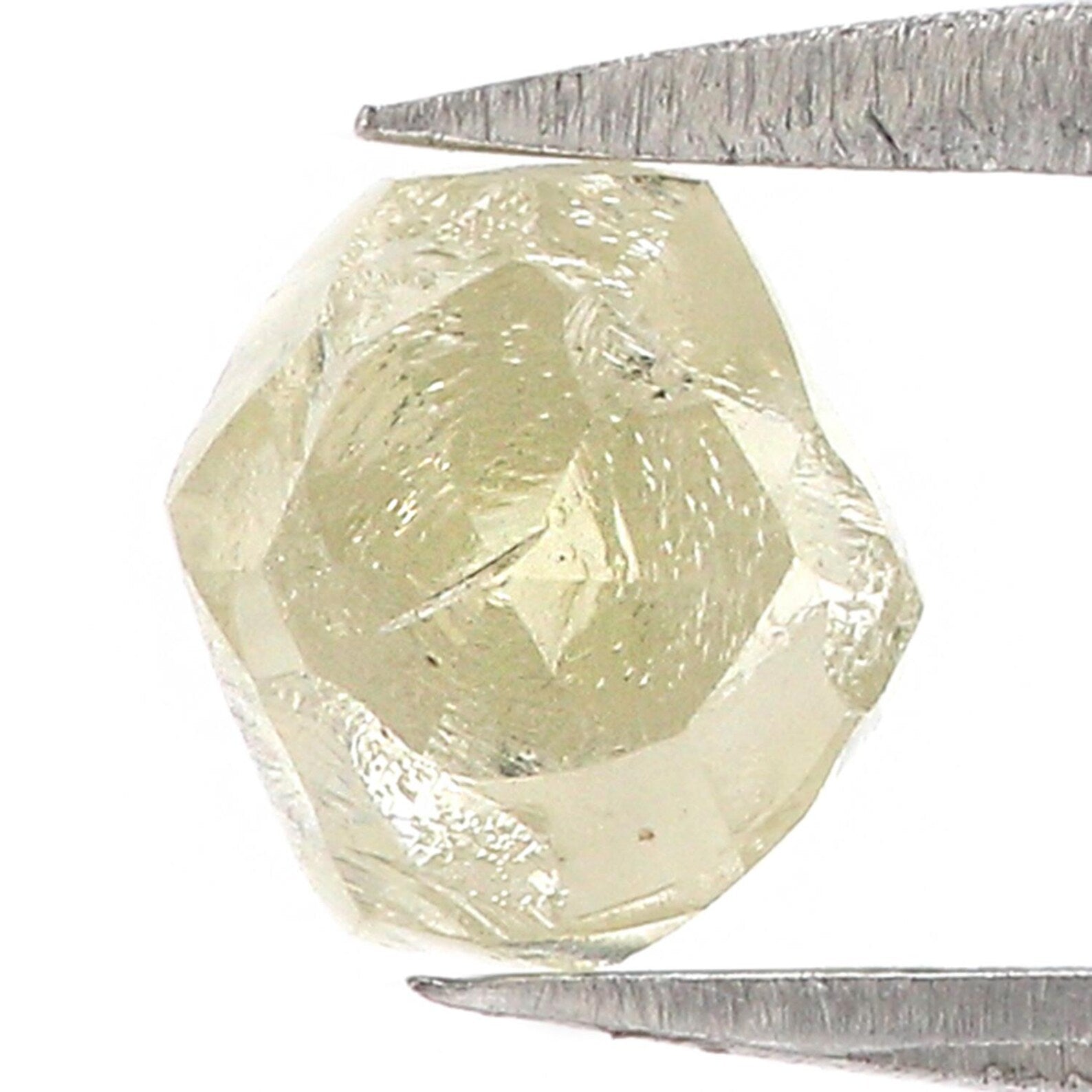0.97 CT Natural Loose Rough Shape Diamond Yellow Color Irregular Cut Diamond 5.40 MM Natural Light Yellow Color Rough Uncut Diamond QN2528
