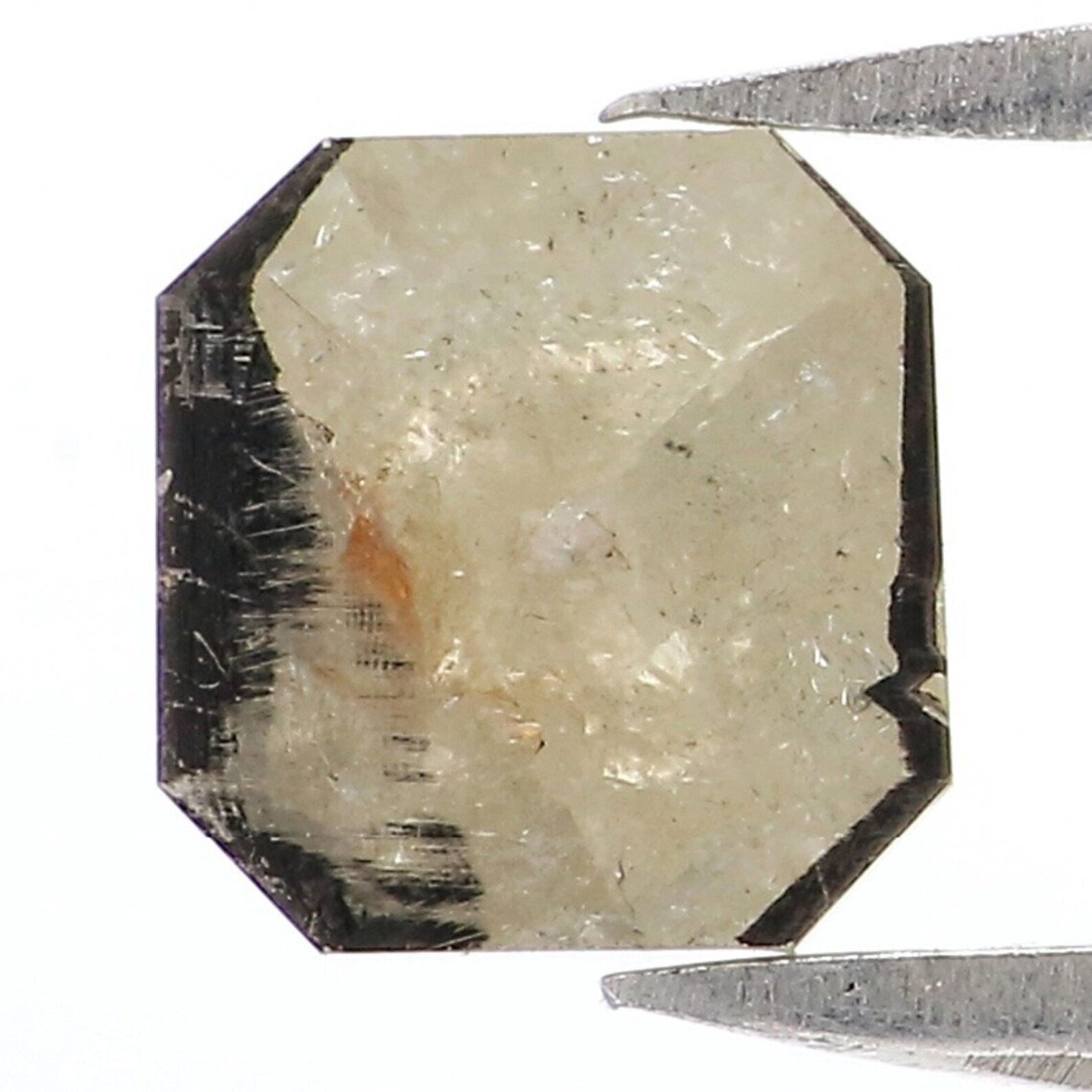 0.73 CT Natural Loose Radiant Shape Diamond Grey Color Radiant Diamond 5.70 MM Natural Loose Diamond Radiant Shape Rose Cut Diamond NQ8172