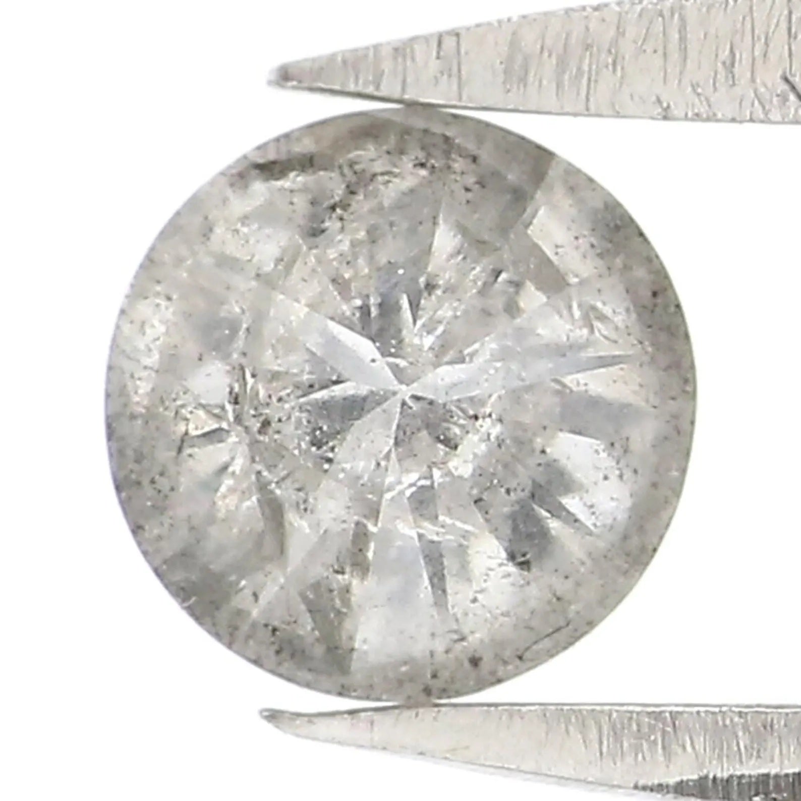 0.40 CT Natural Loose Round Shape Diamond Salt And Pepper Round Cut Diamond 4.60 MM Natural Grey Color Round Brilliant Cut Diamond NQ7048