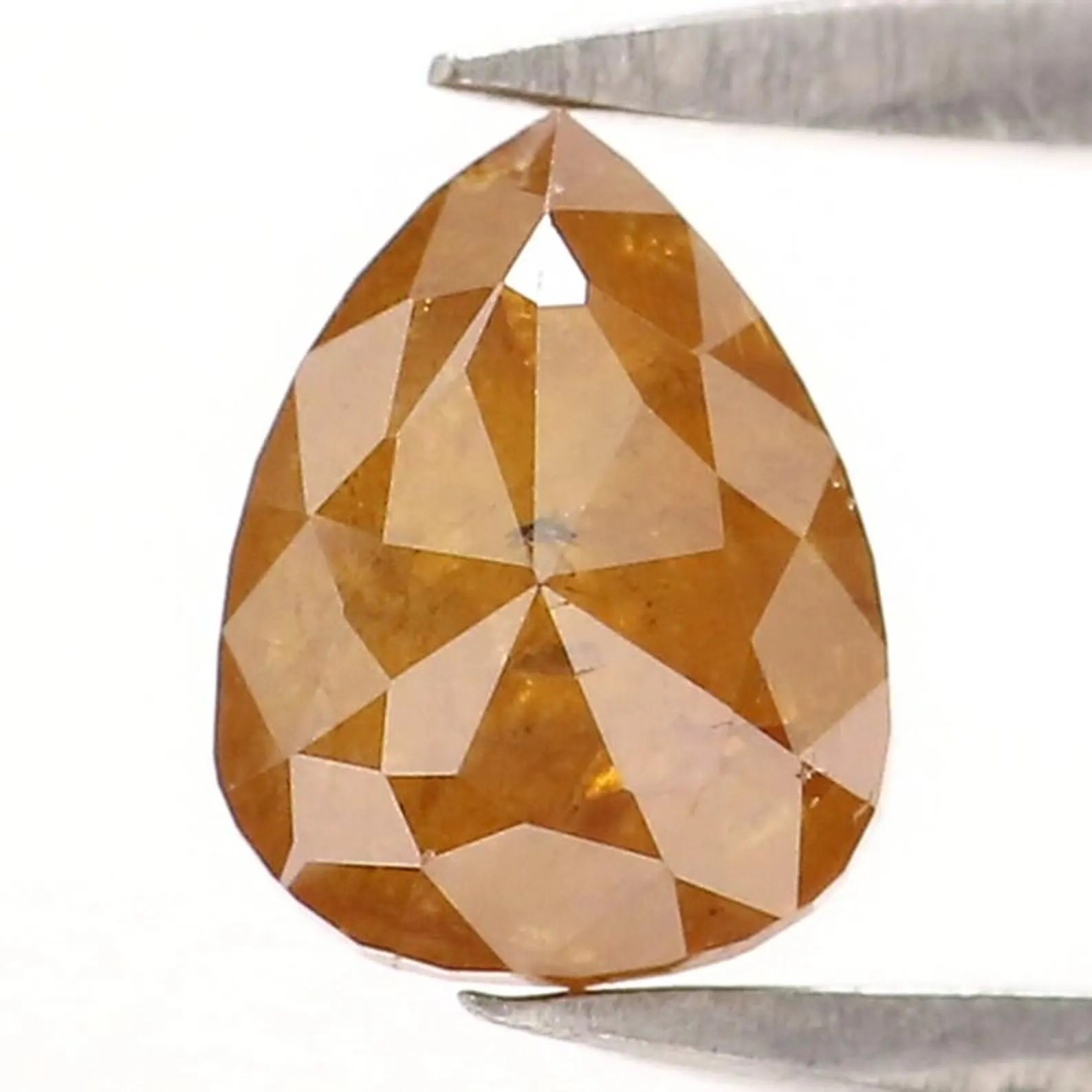 0.85 CT Natural Loose Pear Shape Diamond Brown Color Pear Cut Diamond 6.00 MM Natural Loose Diamond Brown Color Pear Rose Cut Diamond NQ2371