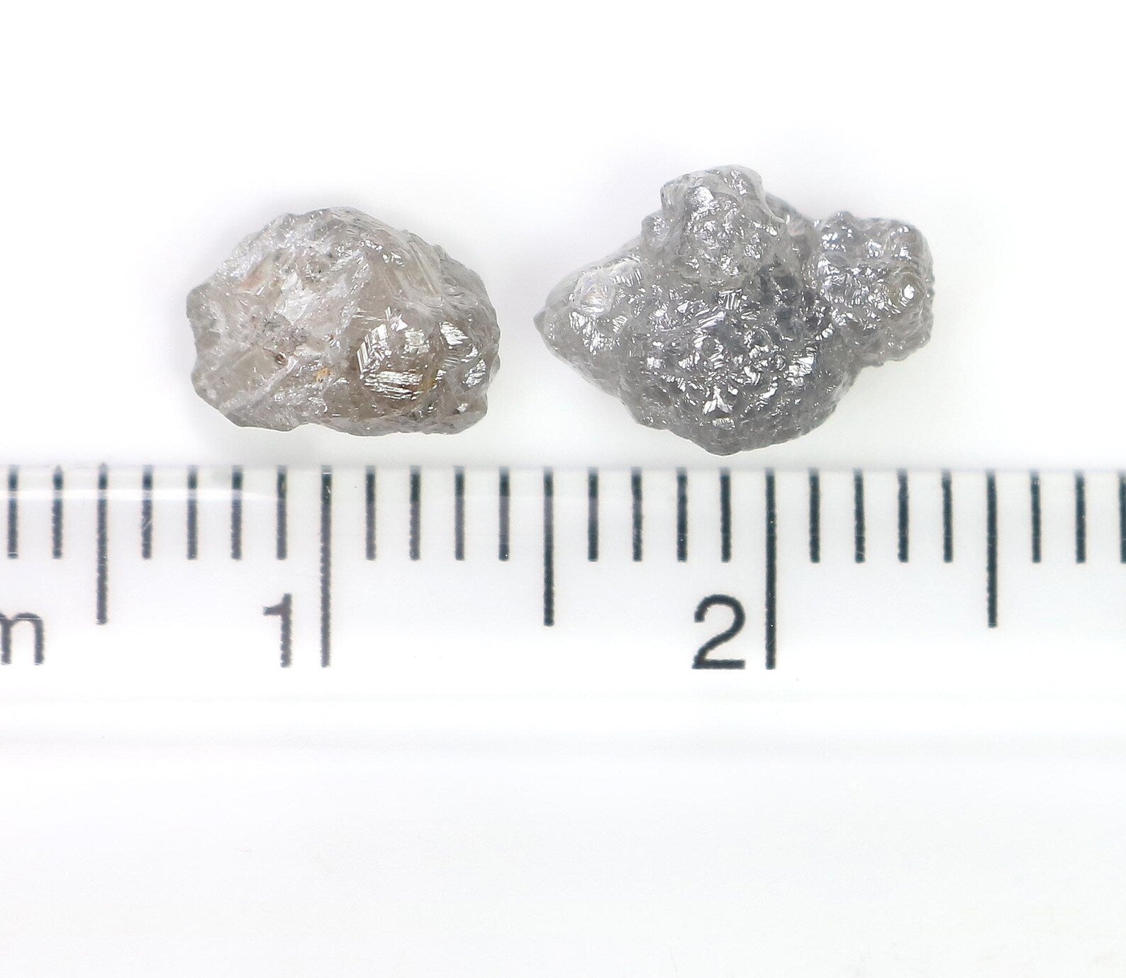 3.04 CT Natural Loose Rough Shape Diamond Grey Color Rough Uncut Diamond 9.05 MM Natural Grey Diamond Rough Irregular Cut Diamond NQ2584
