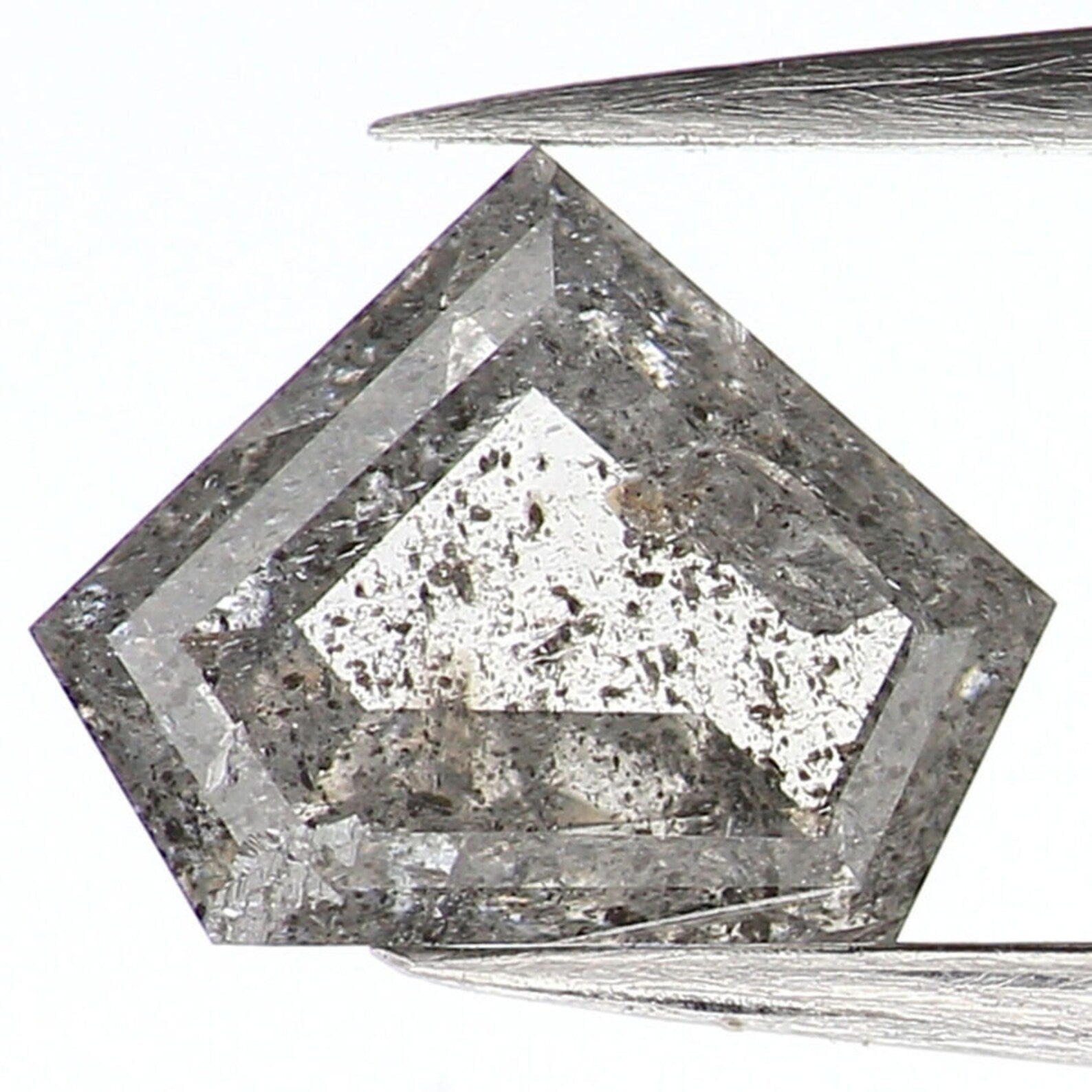0.58 CT Natural Loose Shield Shape Diamond Salt And Pepper Shield Cut Diamond 5.10 MM Natural Diamond Shield Rose Cut Diamond QN1261