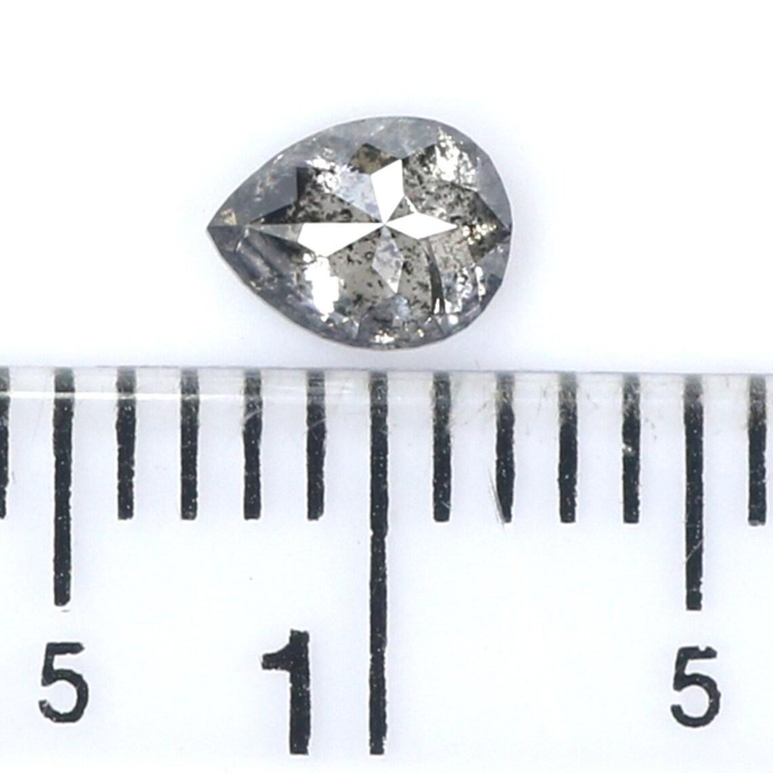 0.32 Ct Natural Loose Pear Shape Diamond Salt And Pepper Pear Cut Diamond 4.85 MM Natural Loose Black Grey Color Diamond Pear Diamond NQ1874