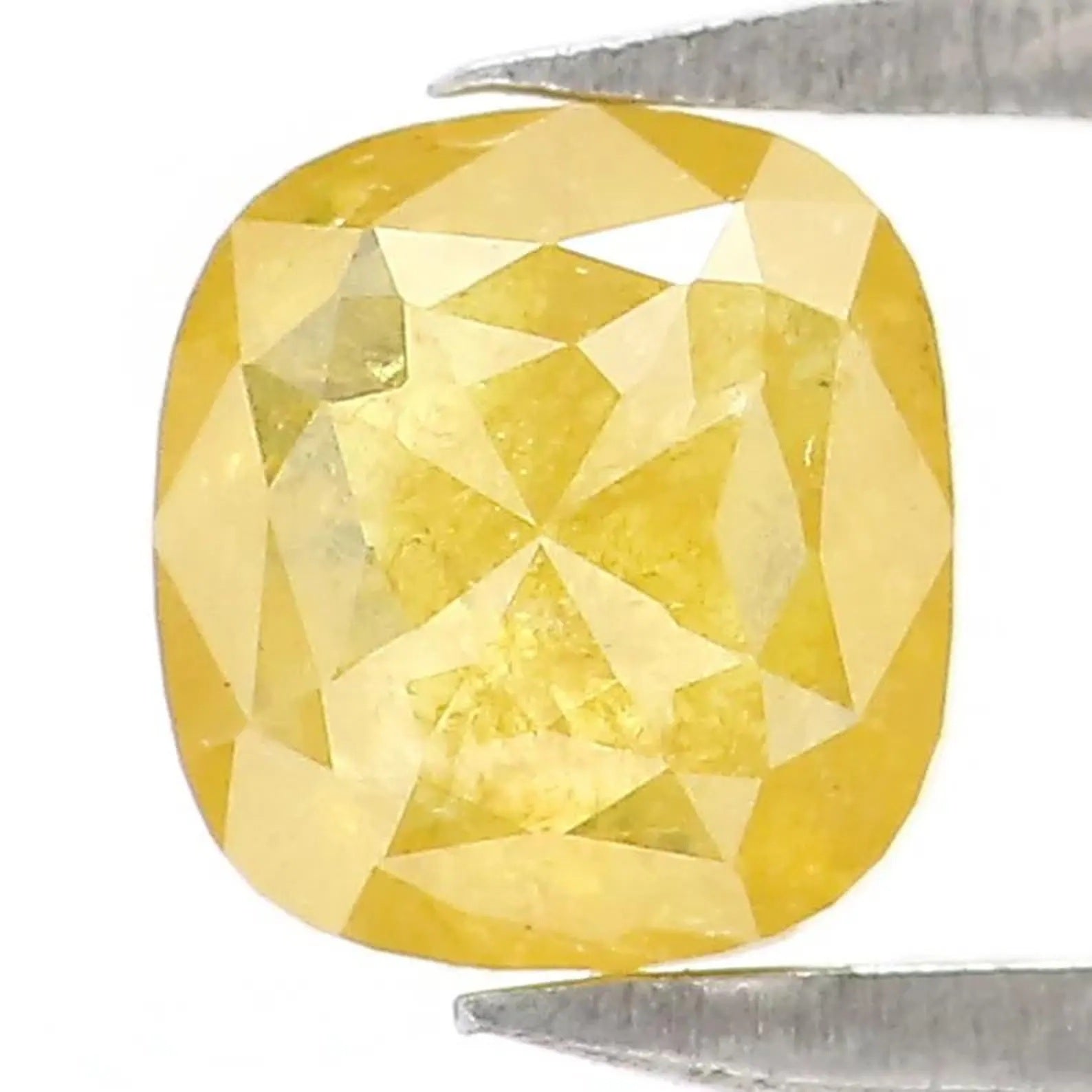 0.62 CT Natural Loose Cushion Diamond Yellow Color Cushion Cut Diamond 5.10 MM Natural Loose Yellow Color Cushion Rose Cut Diamond NQ2379