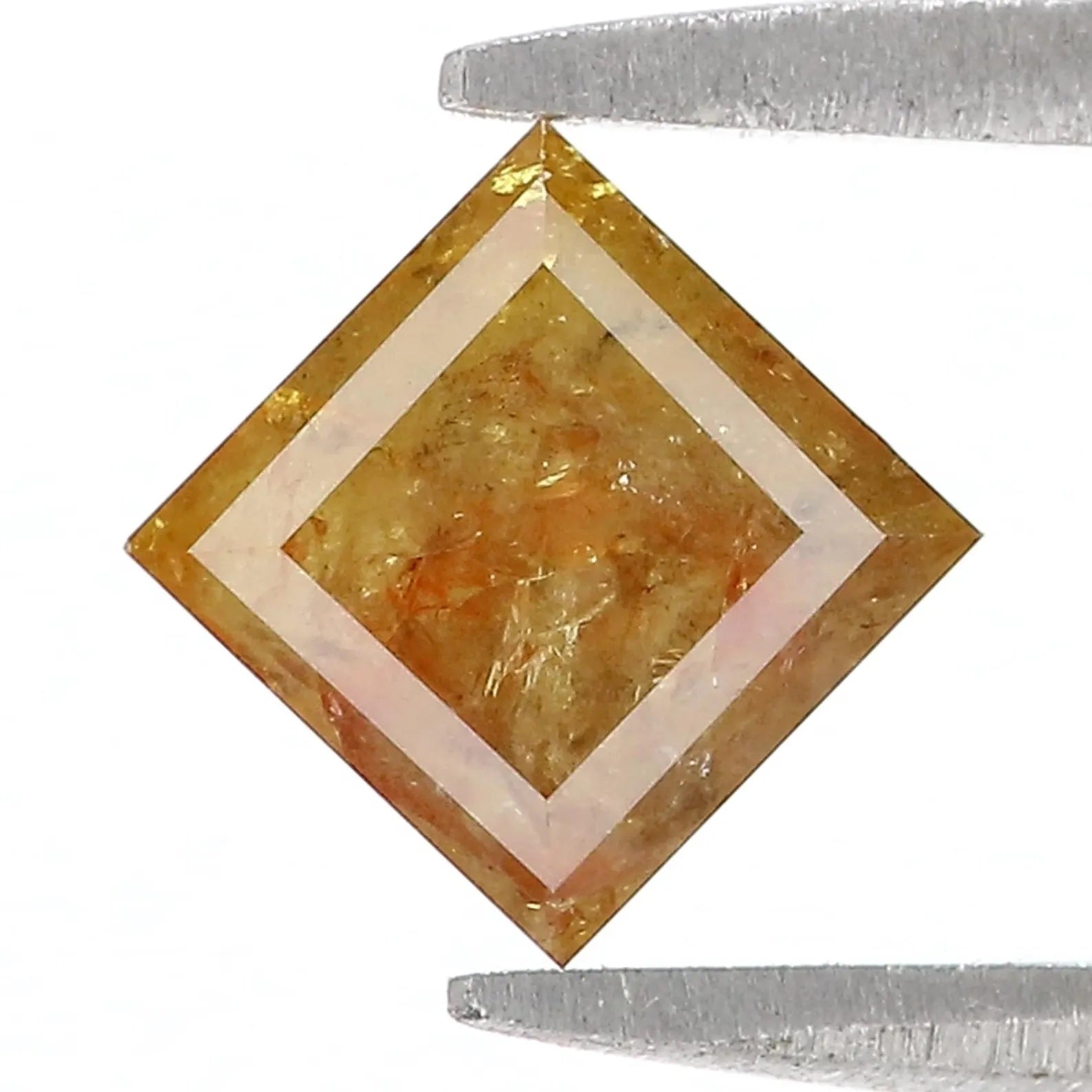 1.09 CT Natural Loose Kite Shape Diamond Yellow Color Kite Diamond 7.70 MM Natural Loose Diamond Yellow Color Kite Rose Cut Diamond QN768