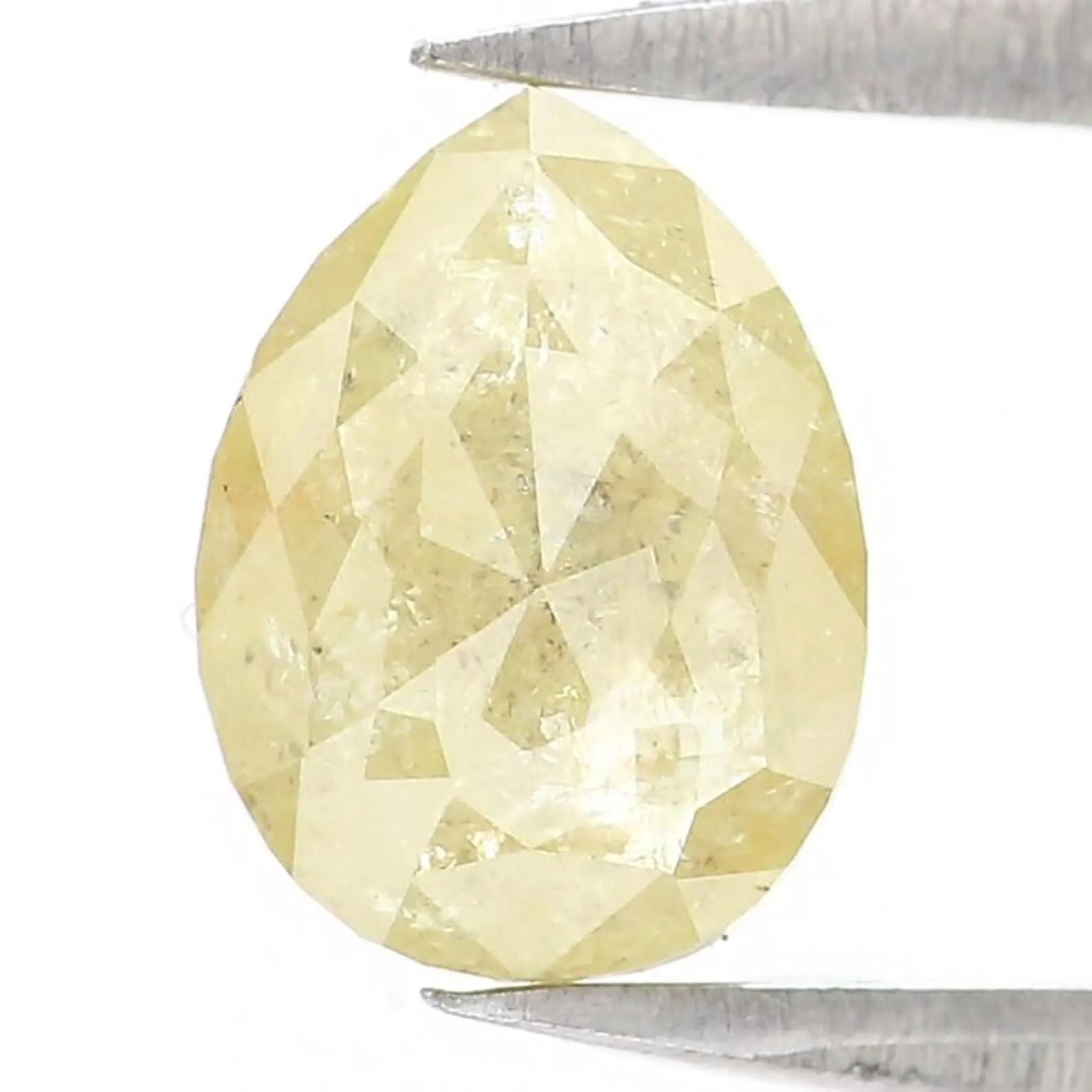 1.26 CT Natural Loose Pear Shape Diamond Yellow Color Pear Diamond 7.70 MM Natural Loose Diamond Yellow Color Pear Rose Cut Diamond NQ2373