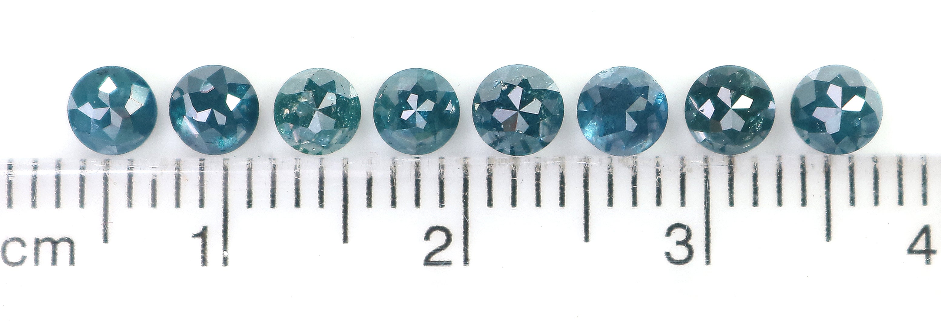 2.33 CT Natural Loose Round Rose Cut Diamond Blue Color Round Cut Diamond 3.65 MM Natural Blue Color Diamond Round Rose Cut Diamond KQ2546