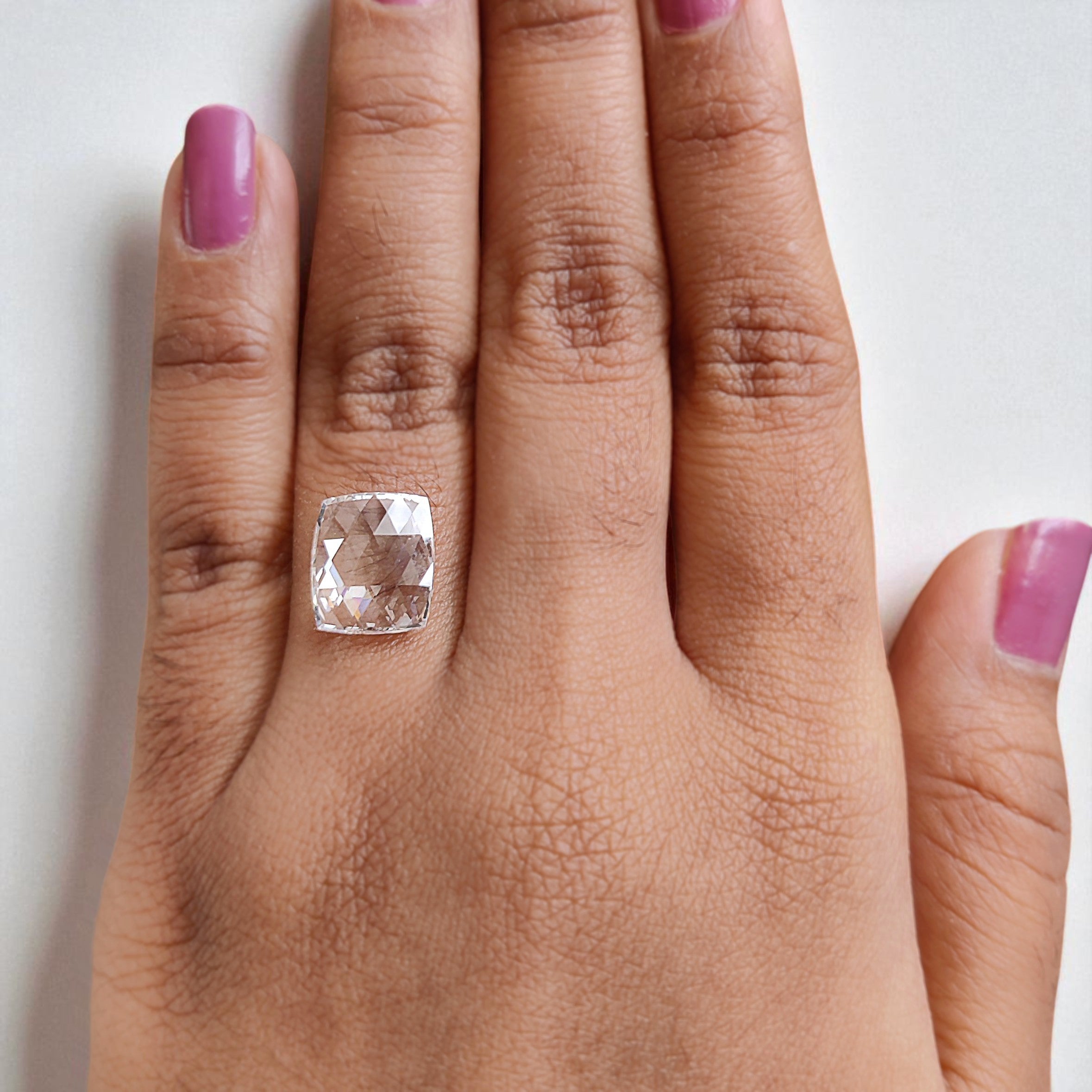 3.14 CT Lab Grown Square Cut Diamond White - F Color VS1 Clarity Diamond Lab Grown Diamond CVD Diamond Lab Created Rose Cut Diamond L3375