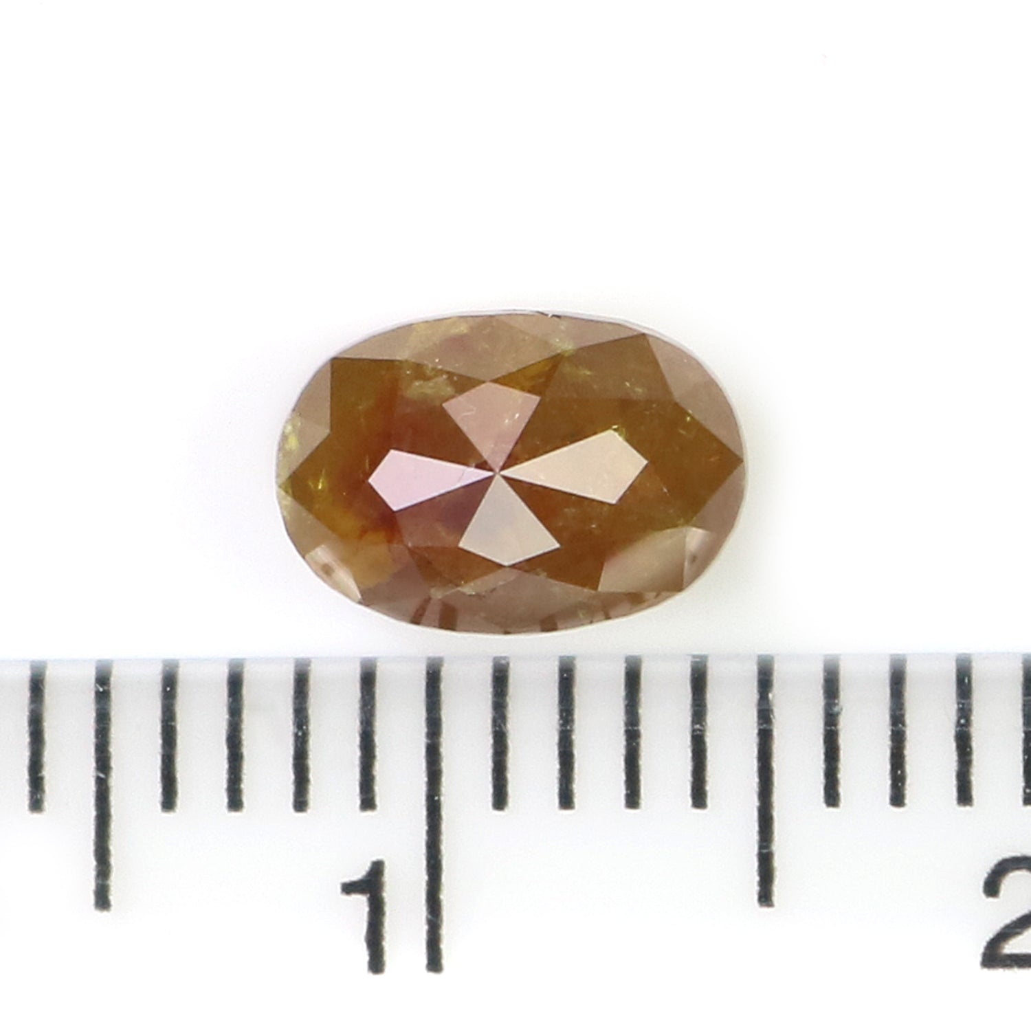 Natural Oval Brown Diamond 1.06 CT Loose Rose Cut Brown Stone 7.15 MM Rustic Diamond Oval Diamond For Custom Engagement Ring L3635