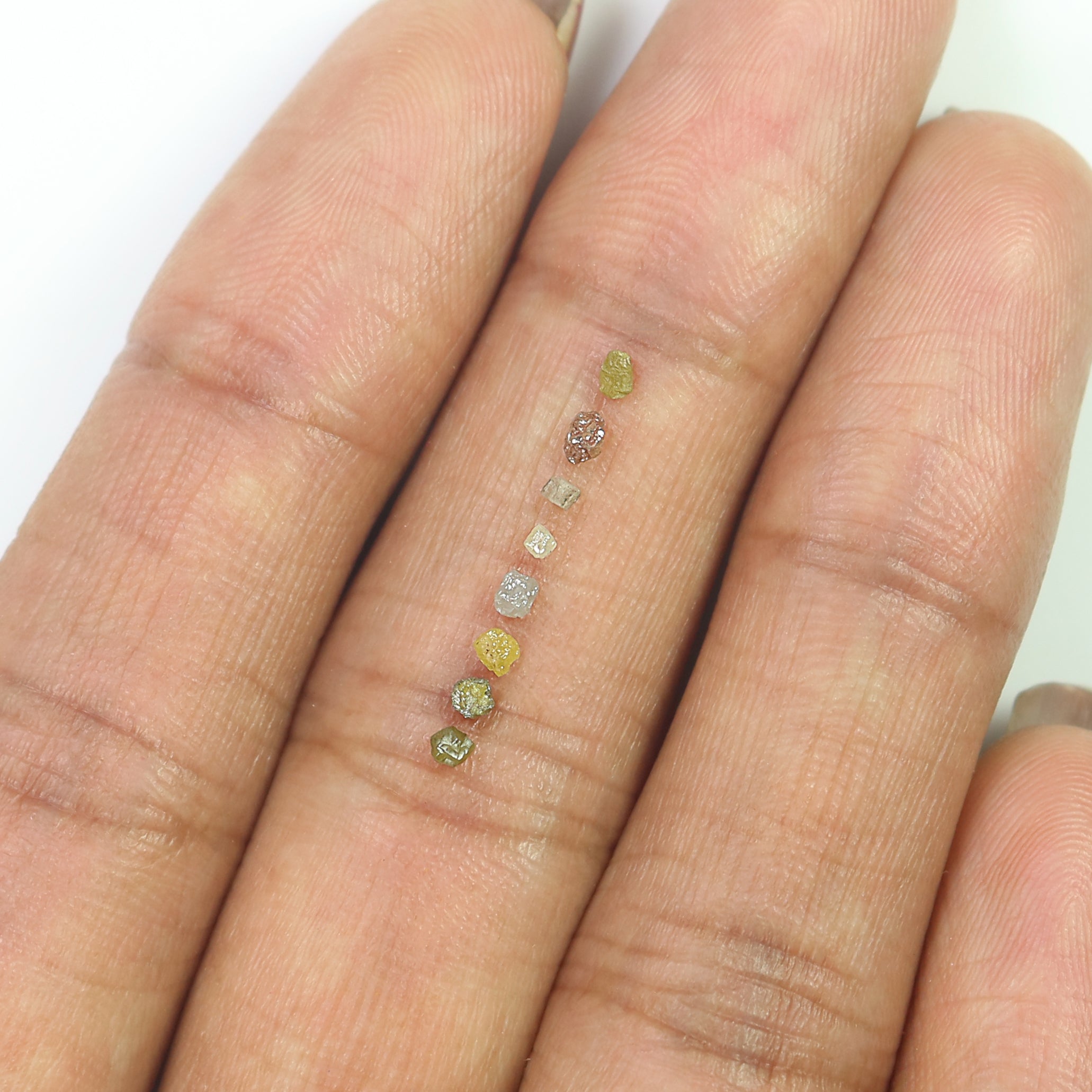 Natural Loose Diamond Rough Fancy Mix Color 1.60 to 2.40 MM 2.00 Ct Lot Q84