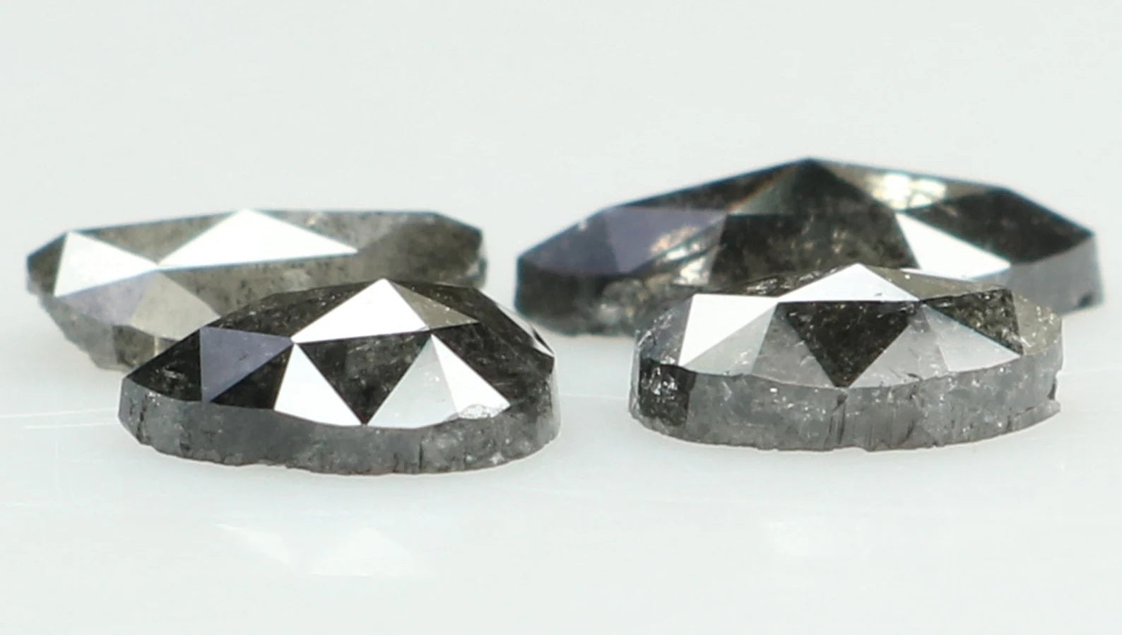 1.39 Ct Natural Loose Mix Shape Diamond Grey Color Mix Shape Diamond 5.10 MM Natural Loose Diamond Grey Mix Shape Rose Cut Diamond KDN8513