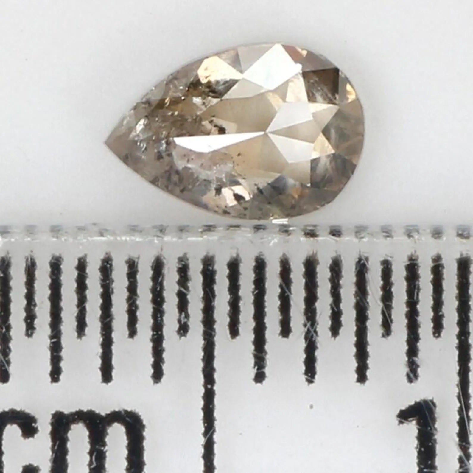 0.34 Ct Natural Loose Pear Shape Diamond Brown Color Pear Cut Diamond 5.20 MM Natural Loose Brown Color Diamond Pear Rose Cut Diamond NQ1018