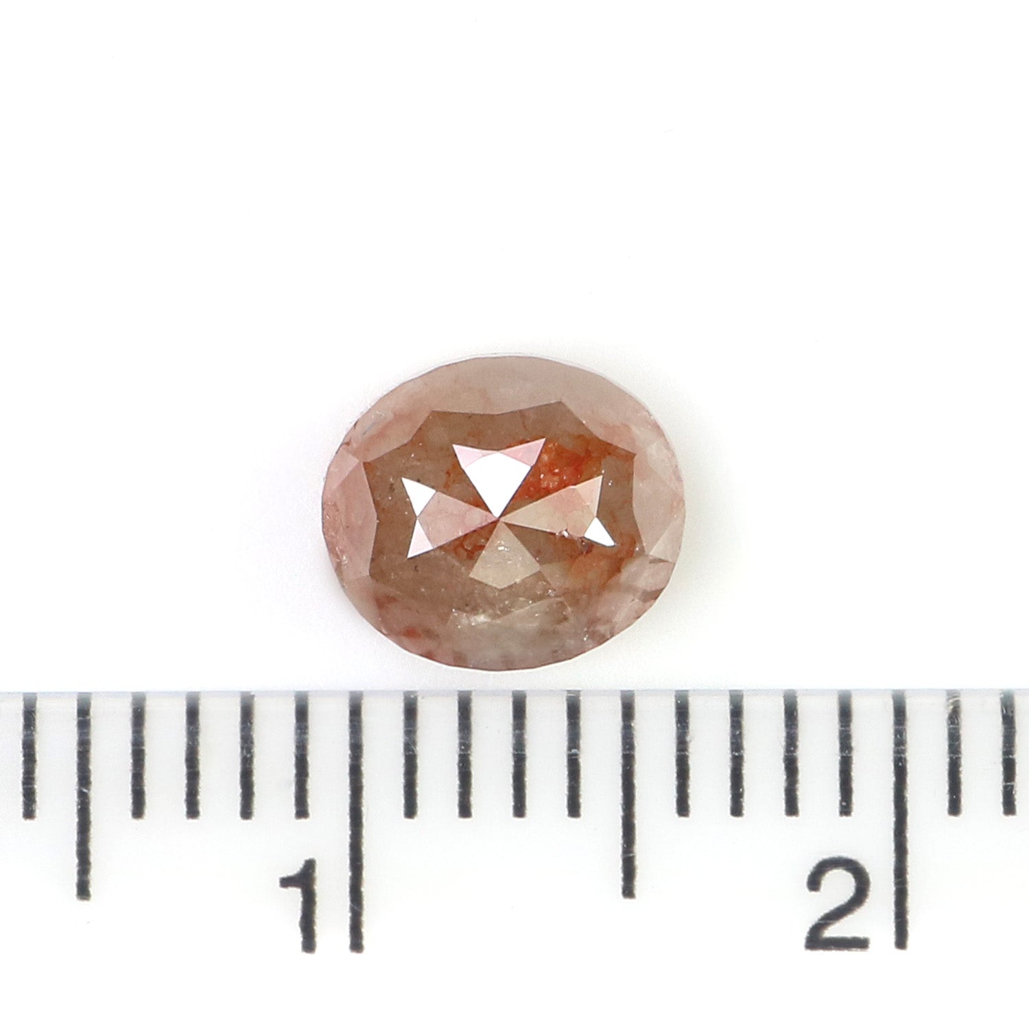 Natural Oval Brown Diamond 1.49 CT Loose Rose Cut Brown Stone 6.70 MM Rustic Diamond Oval Diamond For Custom Engagement Ring L3640