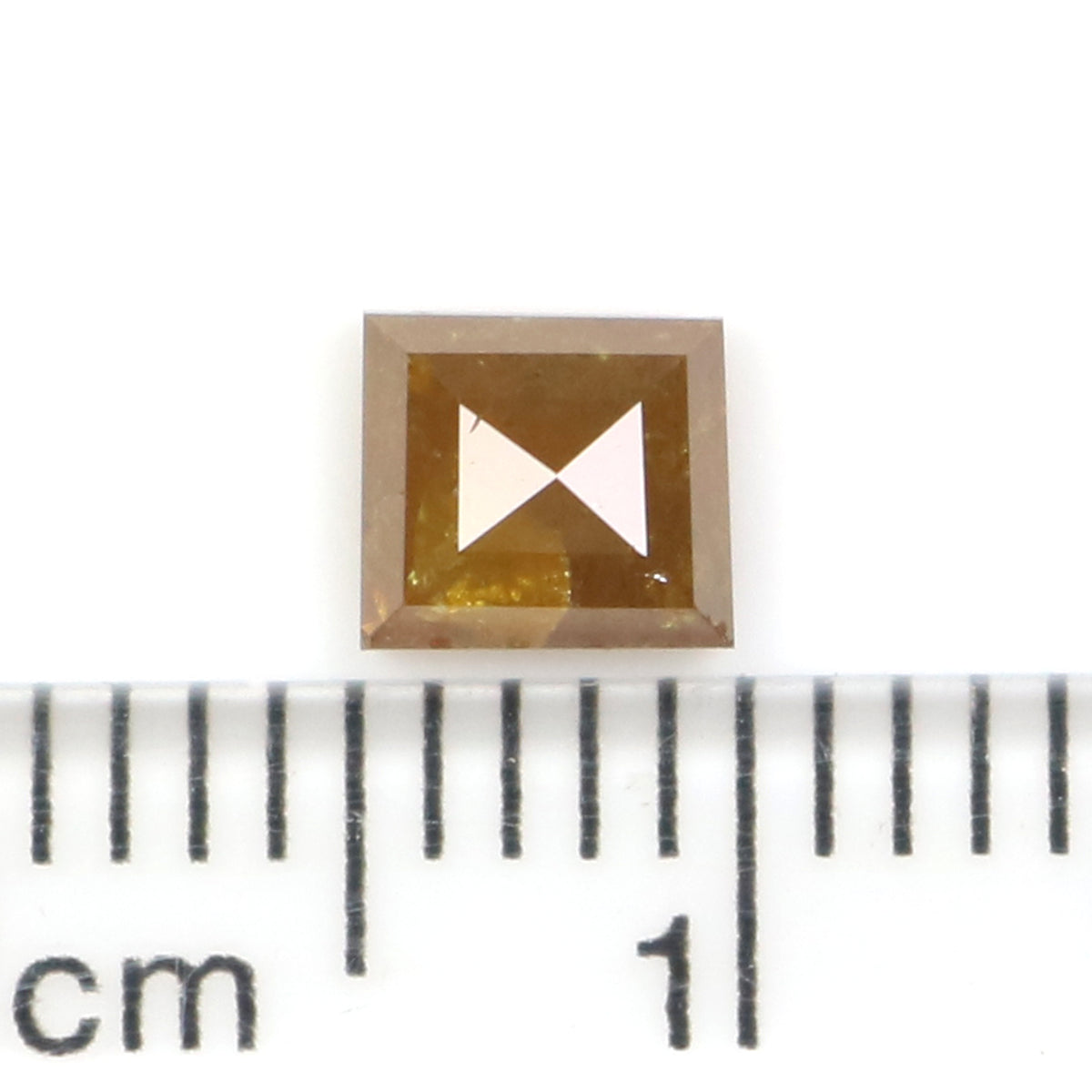 Natural Square Cut Yellow Color Diamond 0.61 CT Loose Rose Cut Yellow Color Stone 4.80 MM Rustic Diamond For Custom Engagement Ring L3692