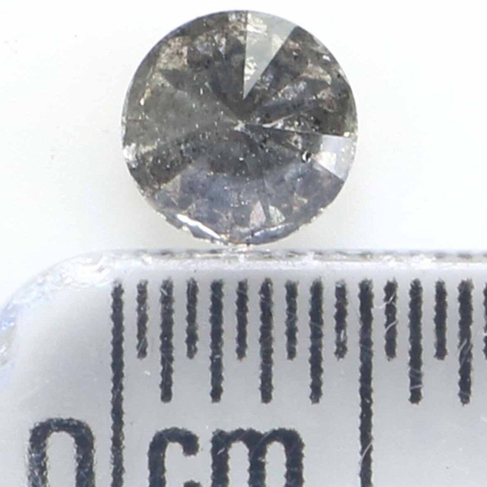 0.45 CT Natural Loose Round Shape Diamond Salt And Pepper Round Diamond 4.80 MM Natural Black Gray Color Round Brilliant Cut Diamond NQ810