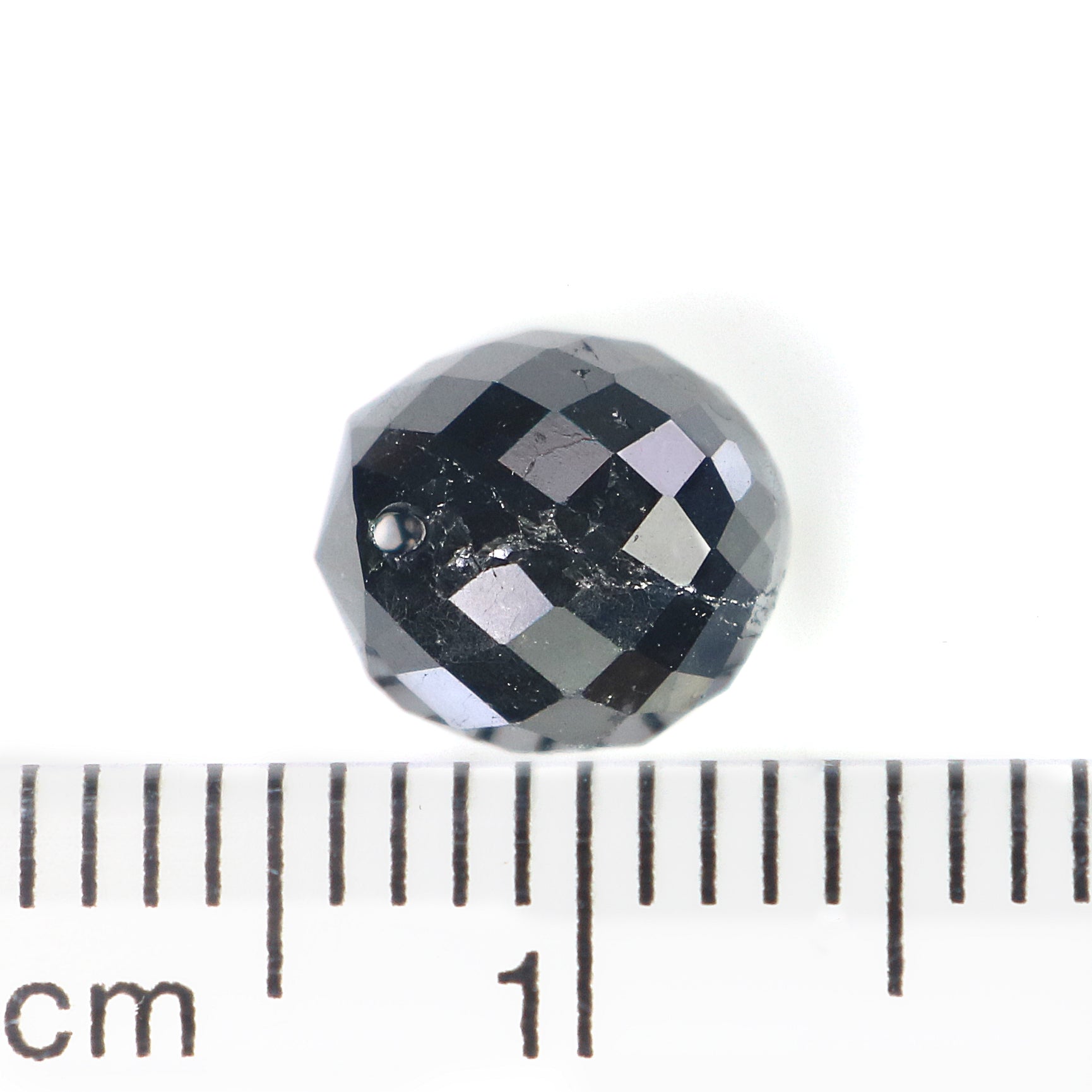 2.99 Ct Natural Loose Briolette Shape Diamond Black Color Drop Diamond 7.50 MM Natural Loose Black Color Briolette Rose Cut Diamond KQ1191