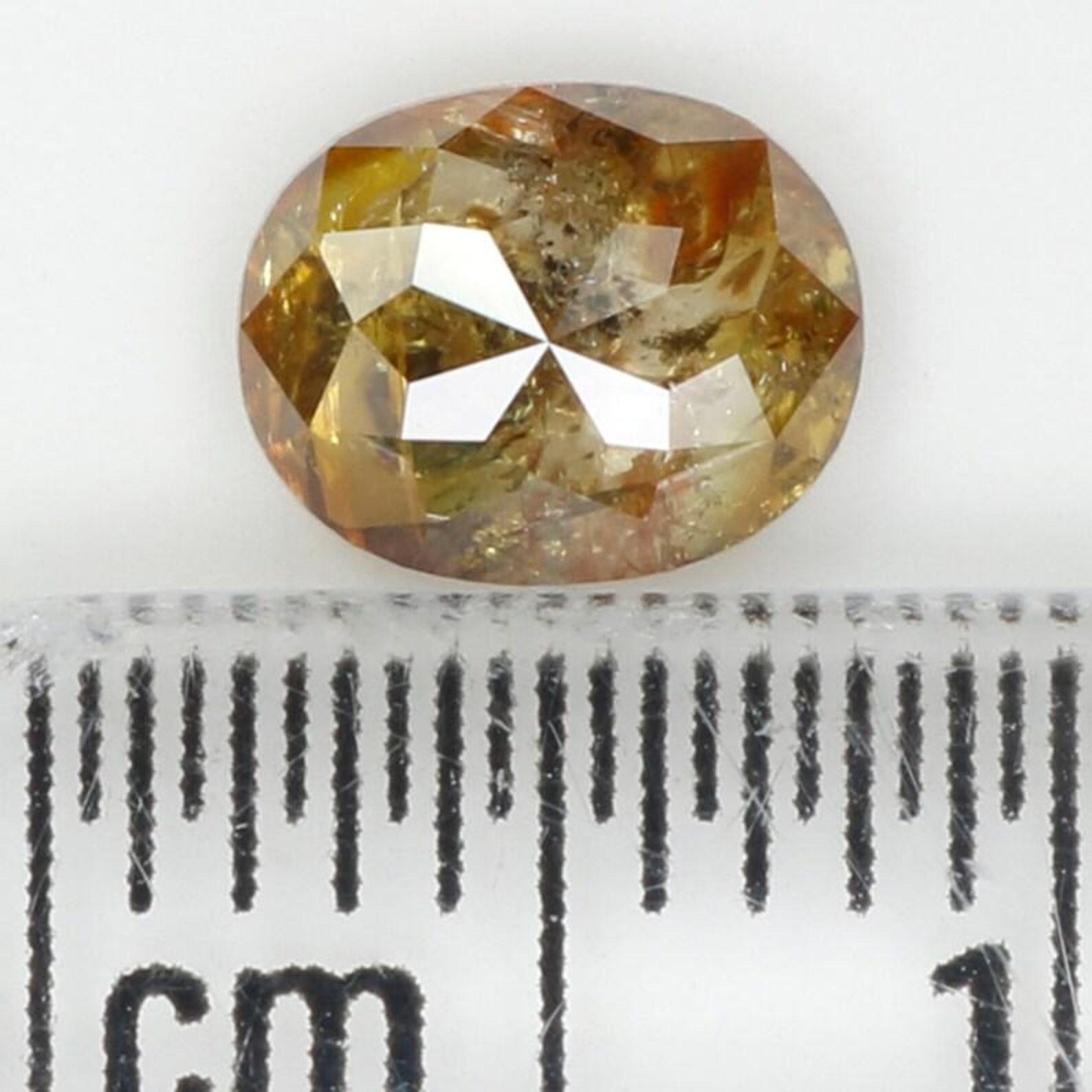 0.70 CT Natural Loose Oval Cut Diamond Orange Color Oval Cut Diamond 6.15 MM Natural Loose Orange Color Oval Rose Cut Shape Diamond NQ989