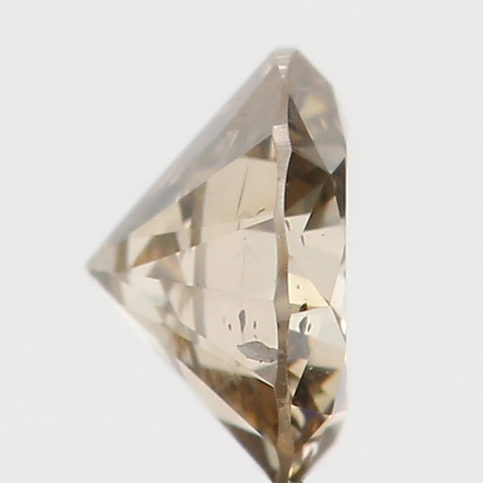 0.16 Ct Natural Loose Diamond Round Brown Color I1 Clarity 3.50 MM N7281