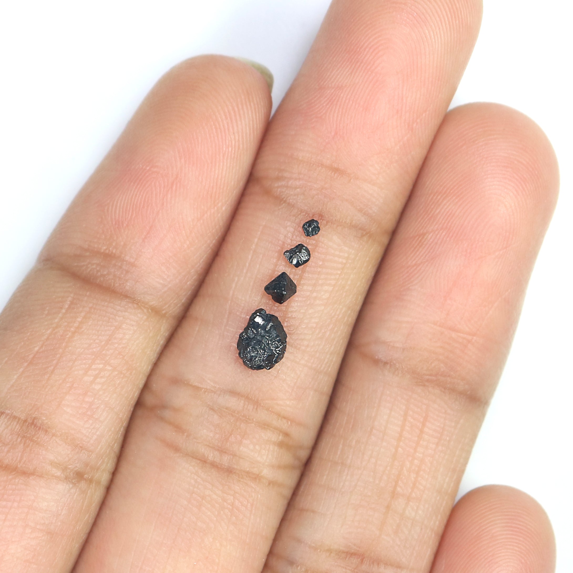 Natural Loose Rough Uncut Diamond Black Color Raw Uncut Diamond 1.20 to 6.00 MM 10.00 Ct Lot Rough Black Color Irregular Cut Diamond Q89