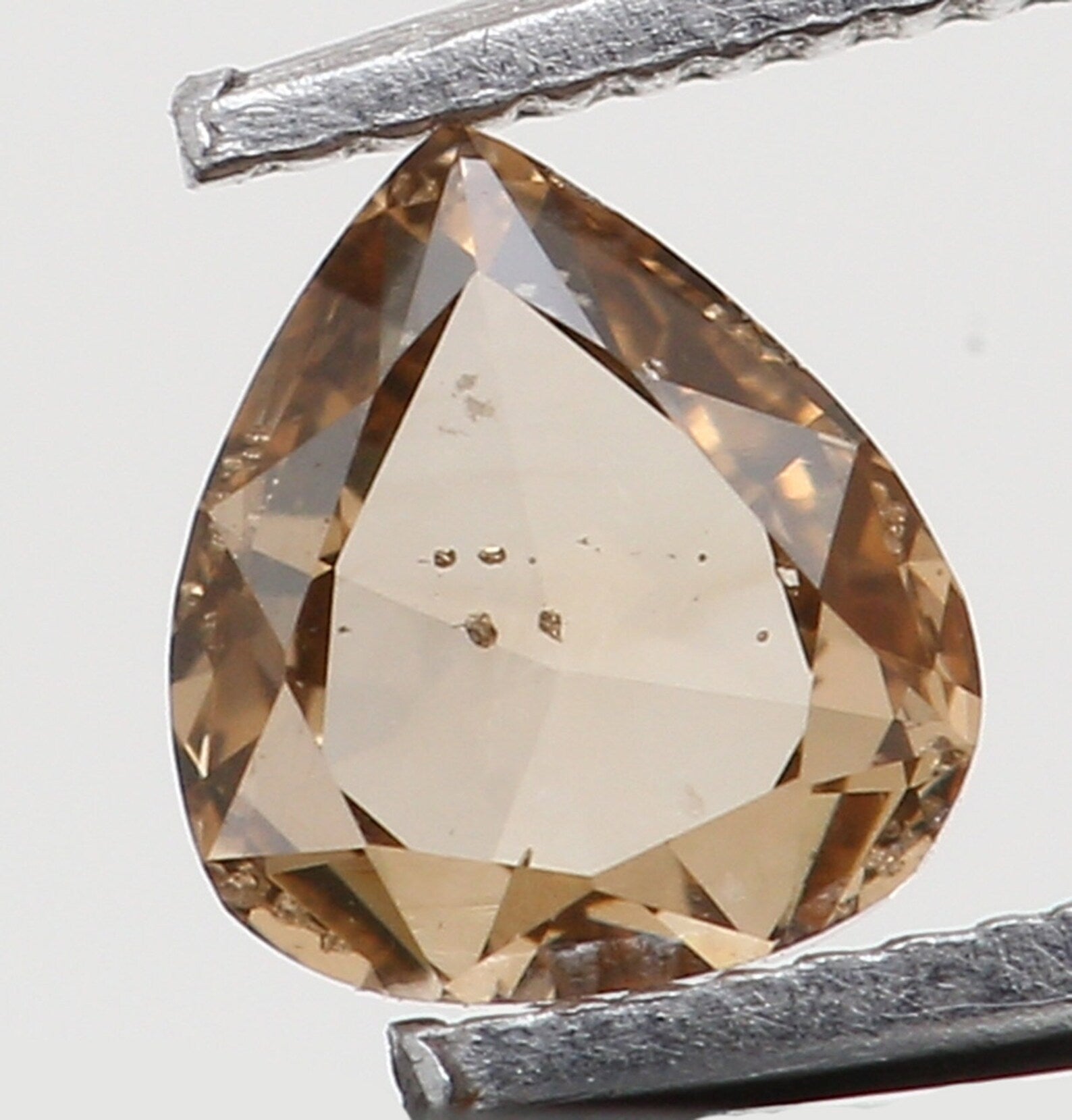 0.15 Ct Natural Loose Pear Cut Diamond Brown Color Pear Shape Diamond 3.55 MM Natural Loose Diamond Pear Shape Rose Cut Diamond N8010