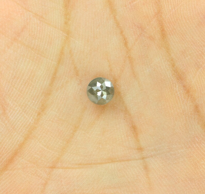 0.79 Ct Natural Loose Round Rose Cut Diamond Grey Color Round Cut Diamond 5.50 MM Natural Loose Diamond Round Shape Rose Cut Diamond N8607