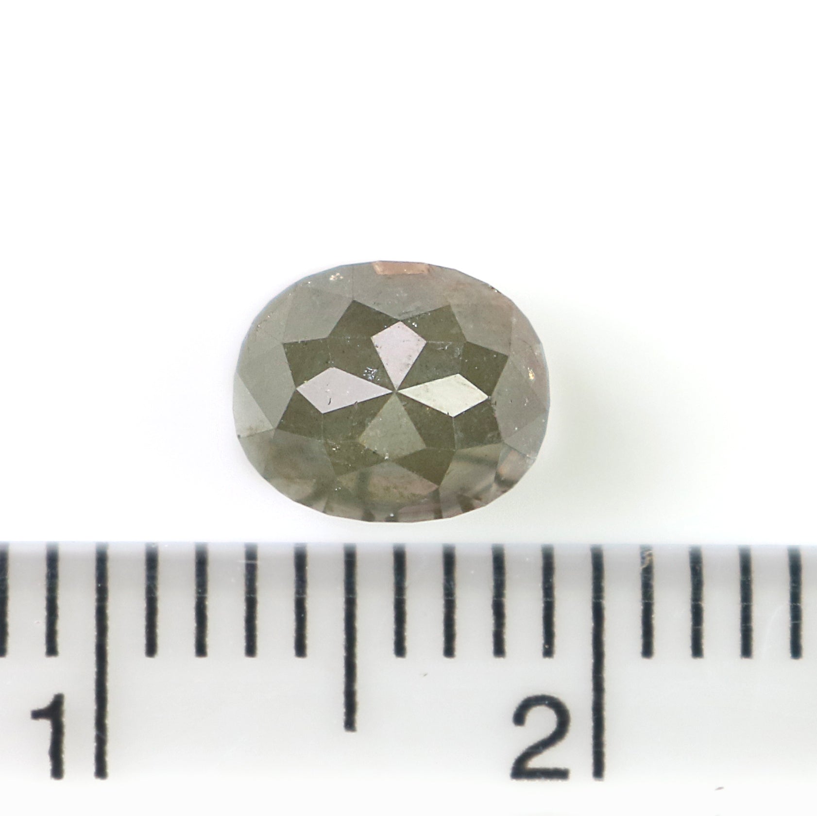 Natural Oval Diamond 1.12 CT Loose Rose Cut Grey Stone 6.35 MM Rustic Diamond For Custom Engagement Ring L3623