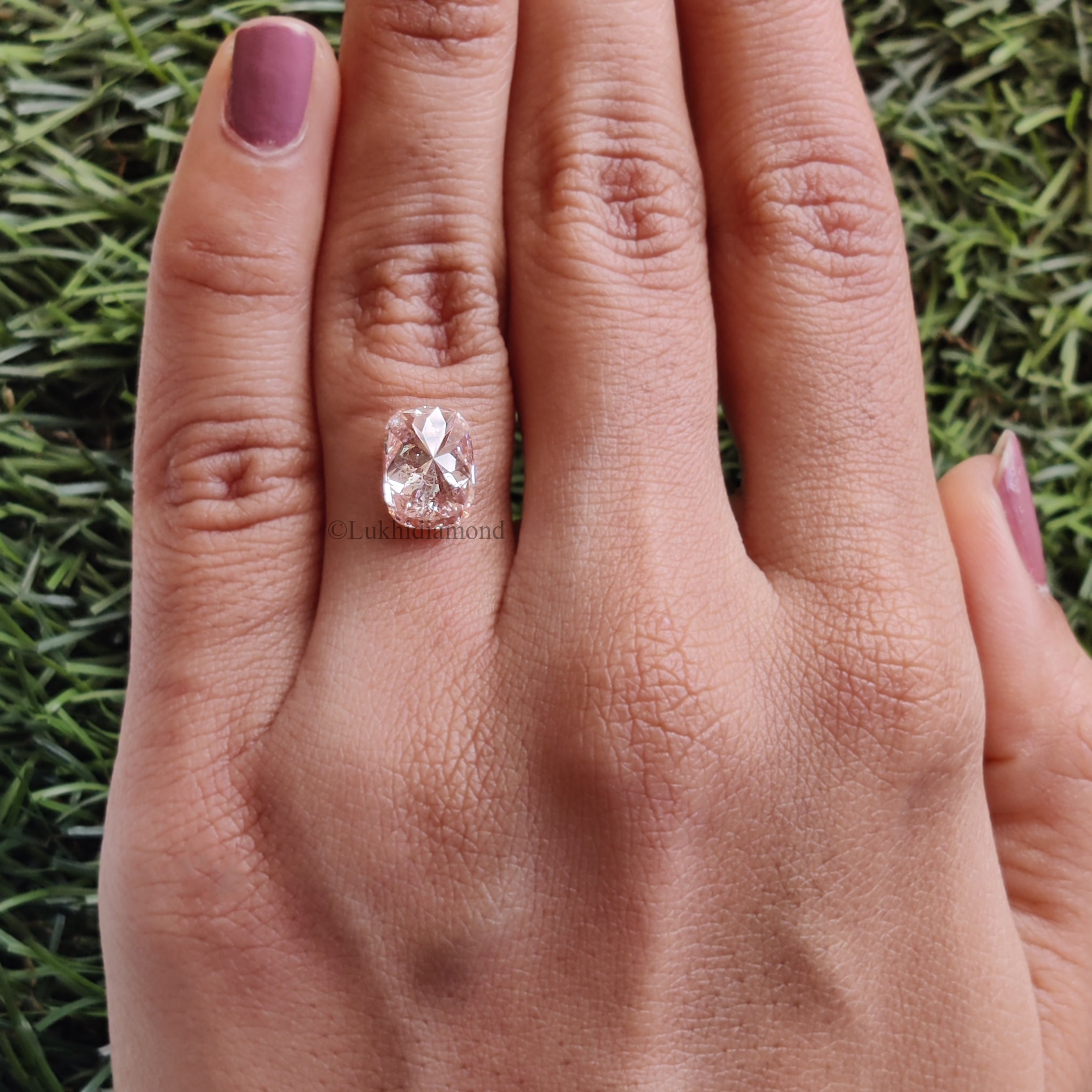 2.58 CT IGI Certified Cushion Brilliant Cut Diamond Fancy Intense Pink Color VVS2 Clarity Lab Grown Diamond Lab Created CVD Diamond L3331