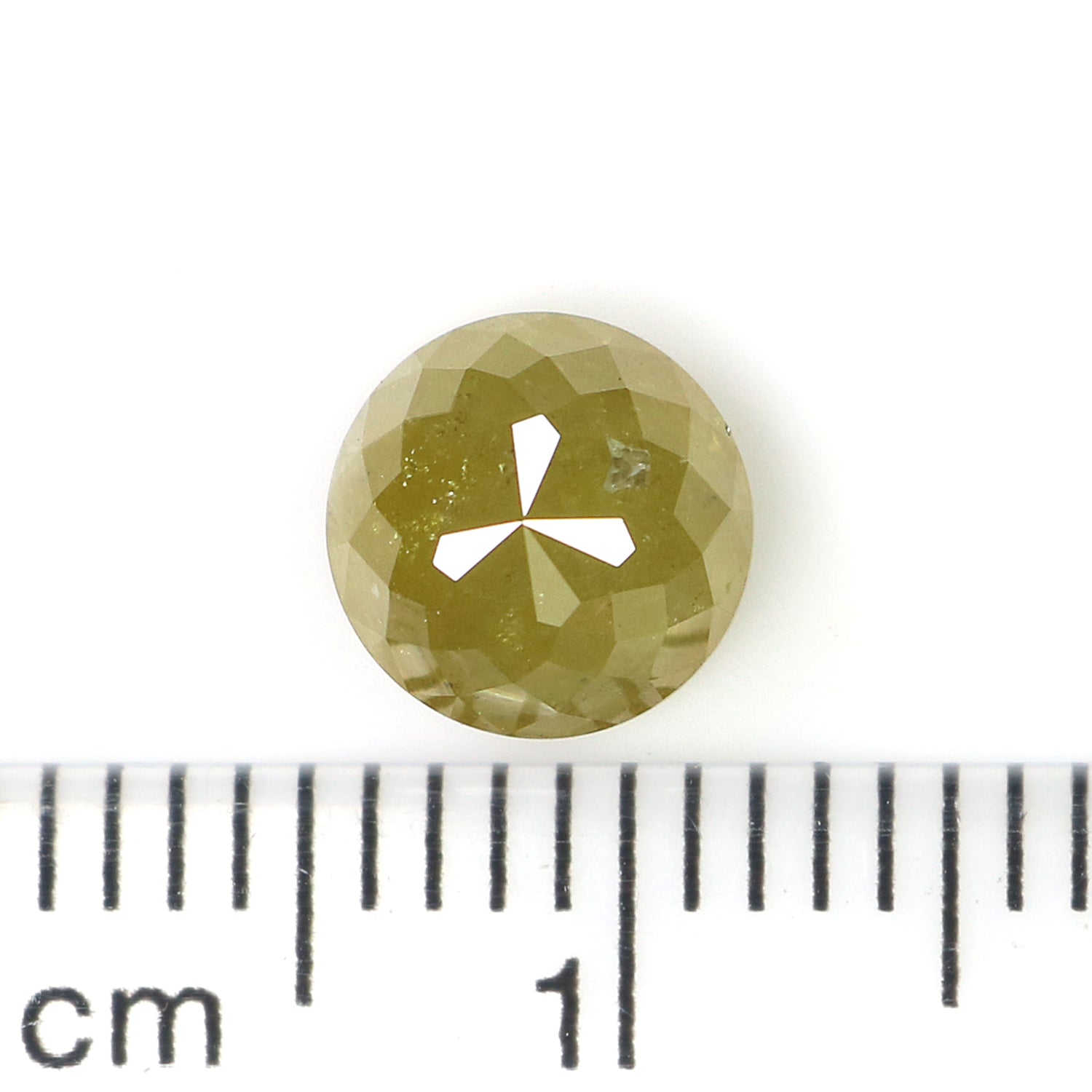 1.65 CT Natural Loose Round Rose Cut Diamond Yellow Color Round Shape Diamond 6.60 MM Natural Yellow Color Round Rose Cut Diamond LQ5279