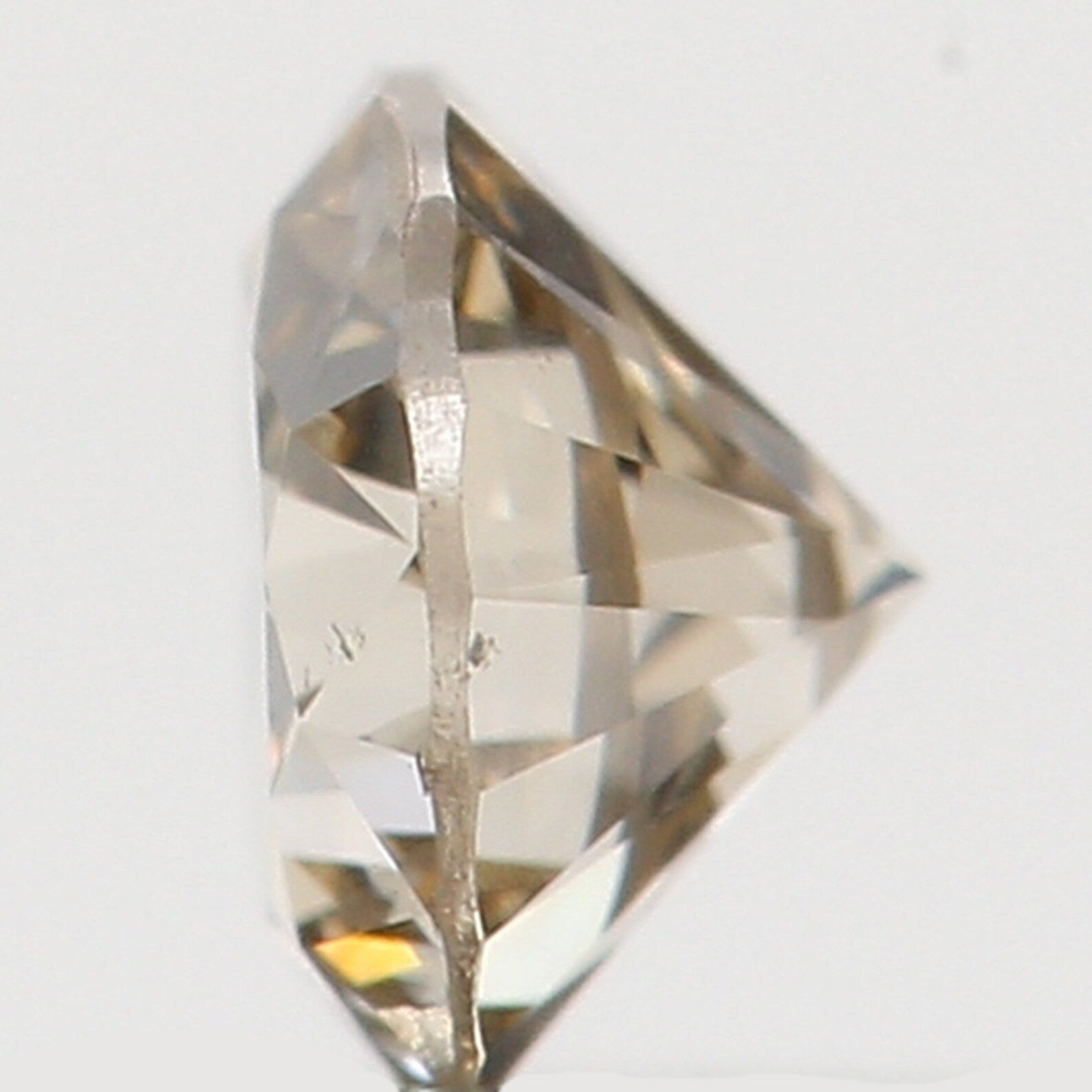 0.13 Ct Natural Loose Diamond Round Brown Color SI1 Clarity 3.20 MM N7275