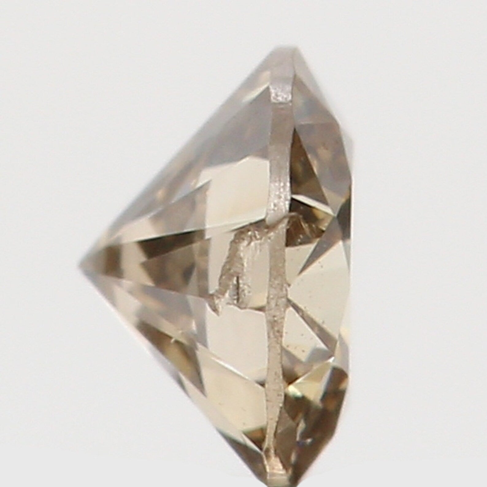 0.13 Ct Natural Loose Diamond Round Brown Color SI2 Clarity 3.20 MM N7366