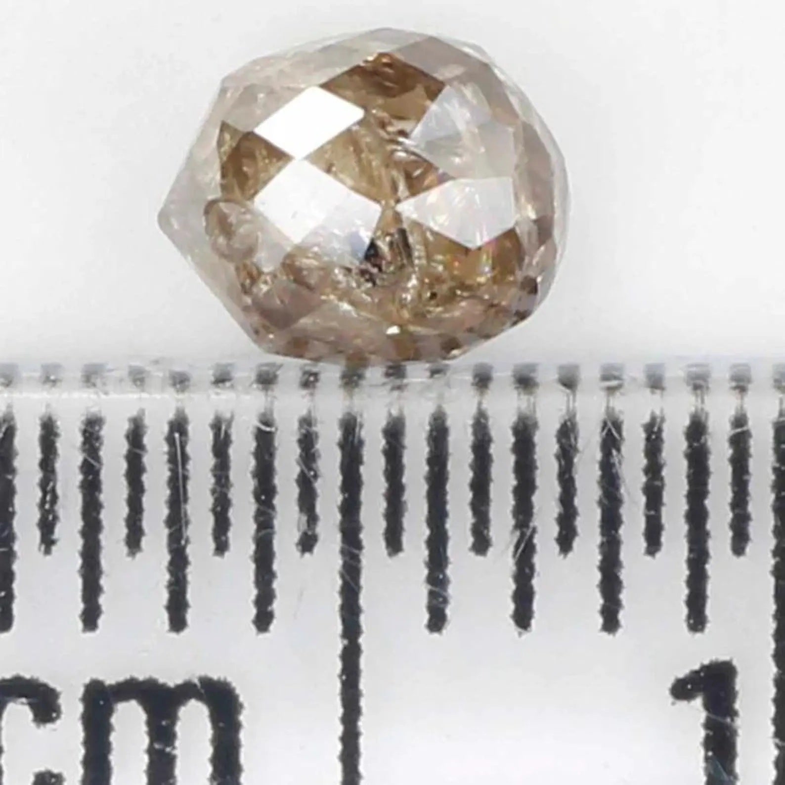 0.62 CT Natural Loose Briolette Shape Diamond Brown Color Drop Cut Diamond 4.70 MM Natural Brown Color Briolette Rose Cut Diamond NQ681