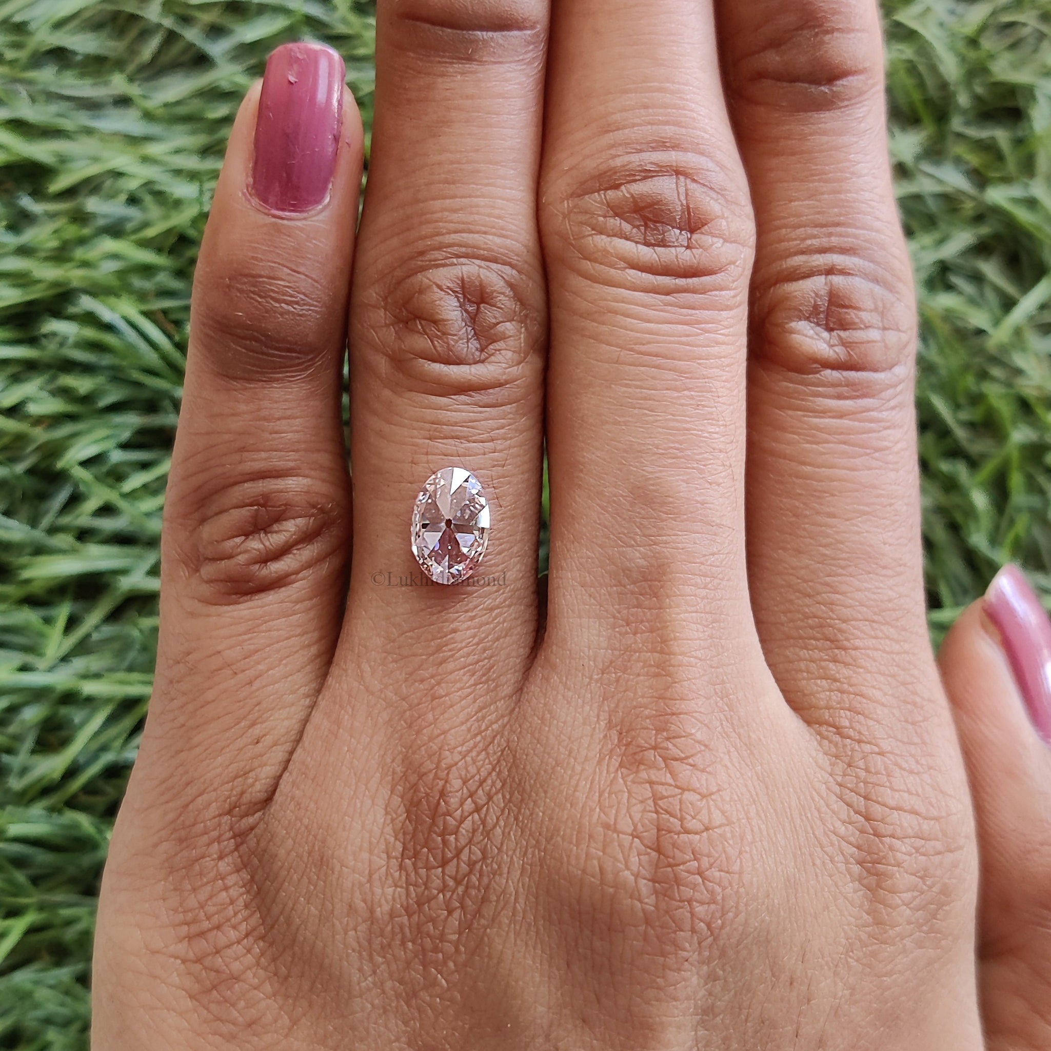 1.26 CT IGI Certified Oval Old European Cut Diamond Fancy Intense Pink Color VVS2 Clarity Lab Grown Diamond Lab Created CVD Diamond L3576